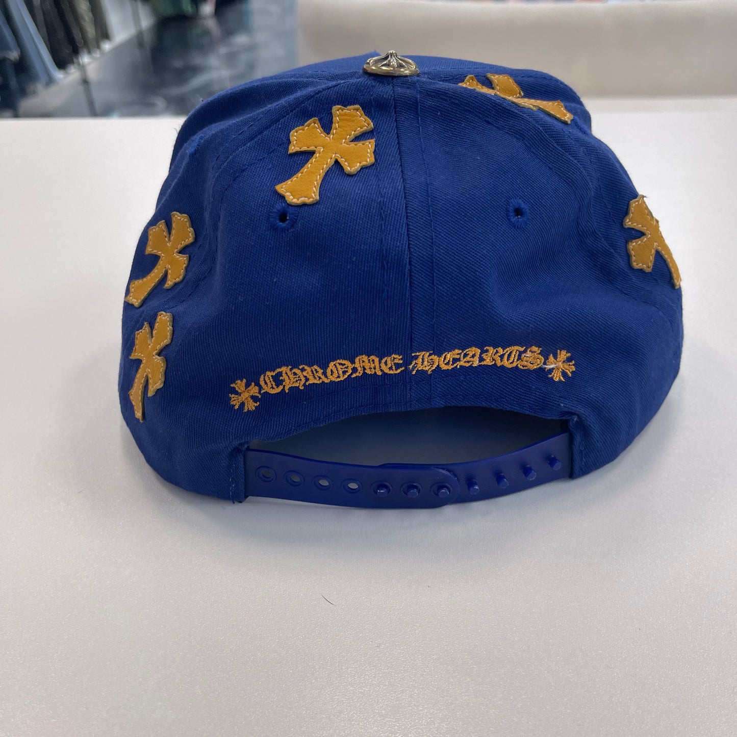 Chrome Hearts Blue/Yellow Cross Patch Baseball Hat