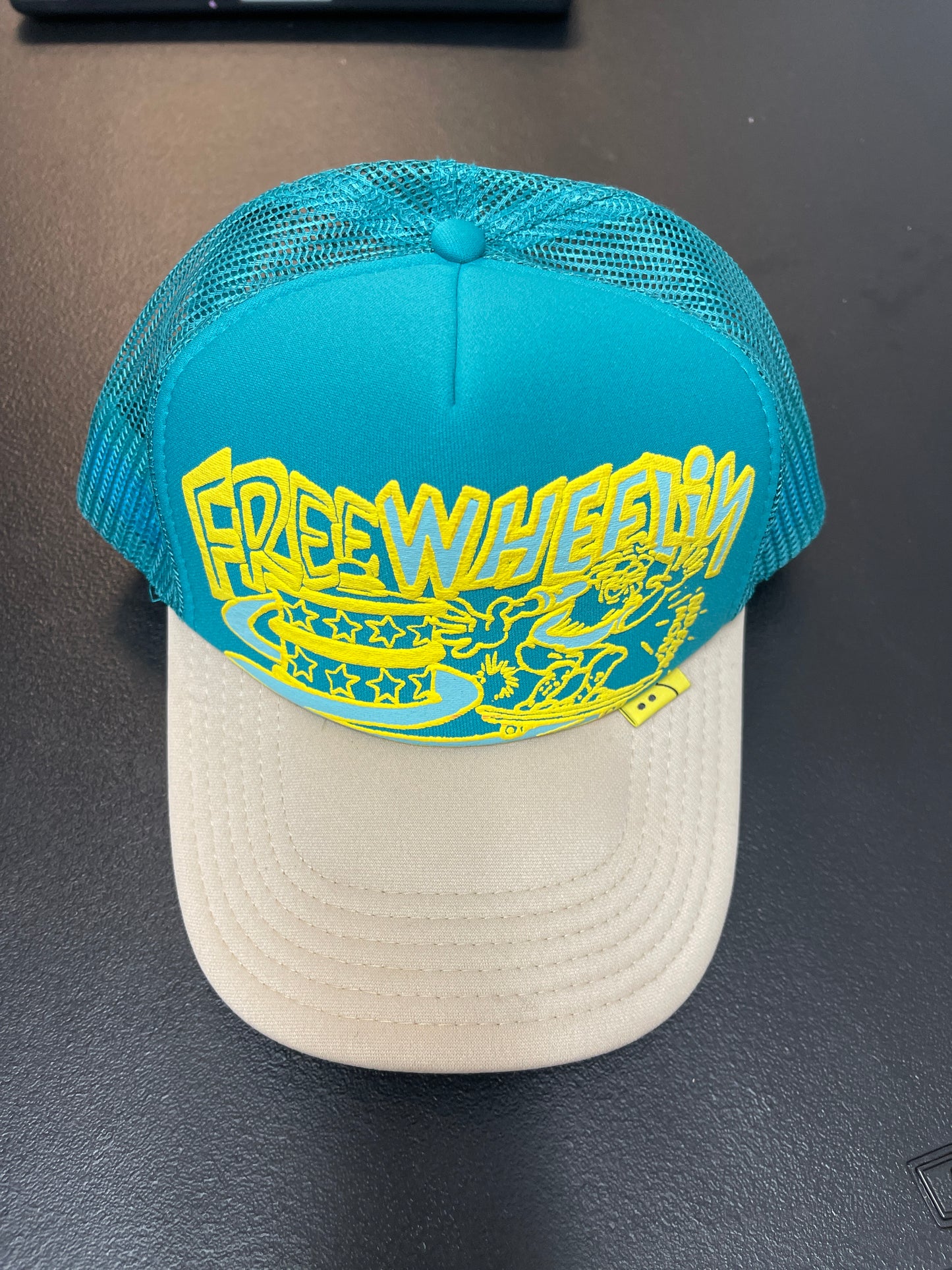 Kapital Free Wheelin Trucker Cap Turquoise/Beige