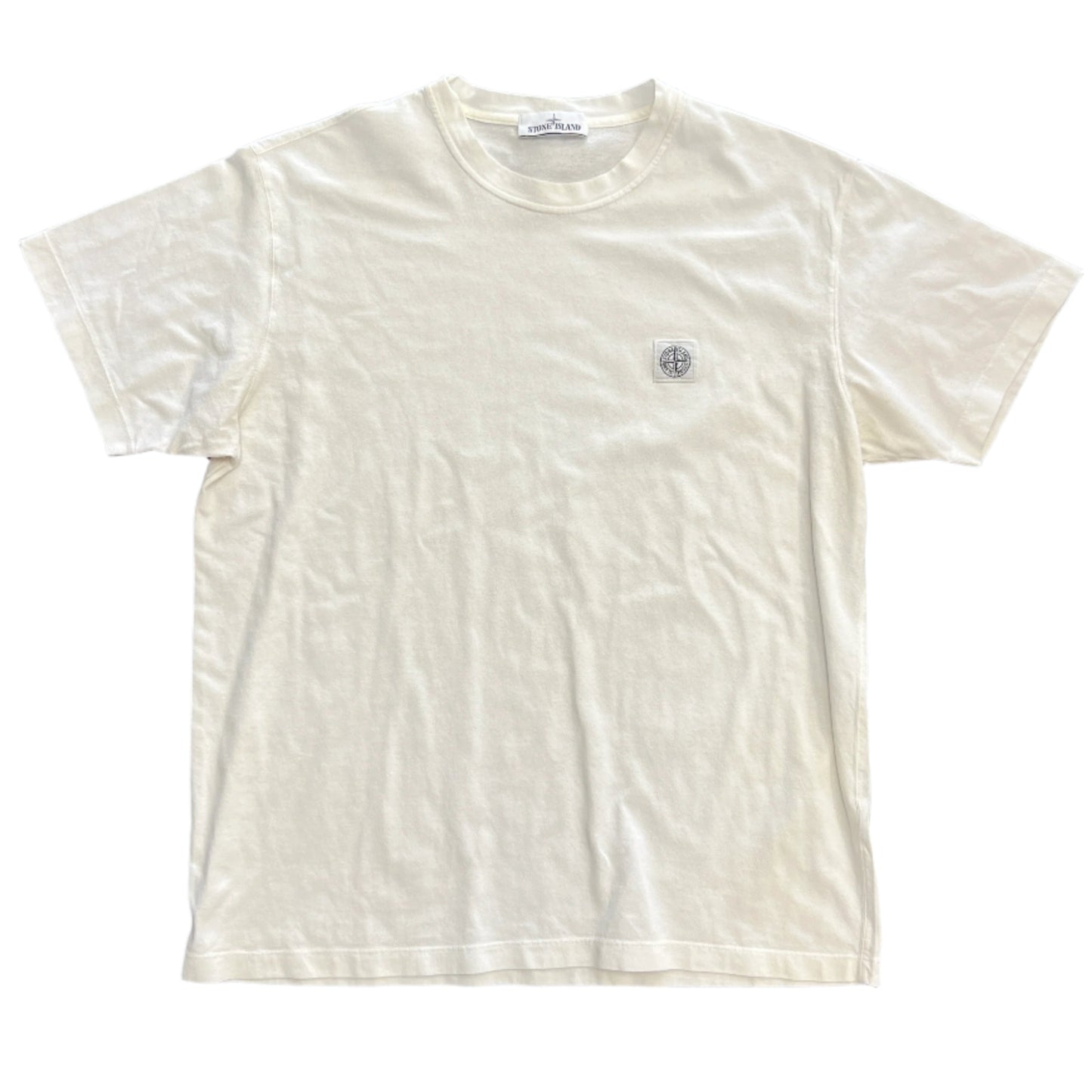 Stone Island Logo Patch White Tee