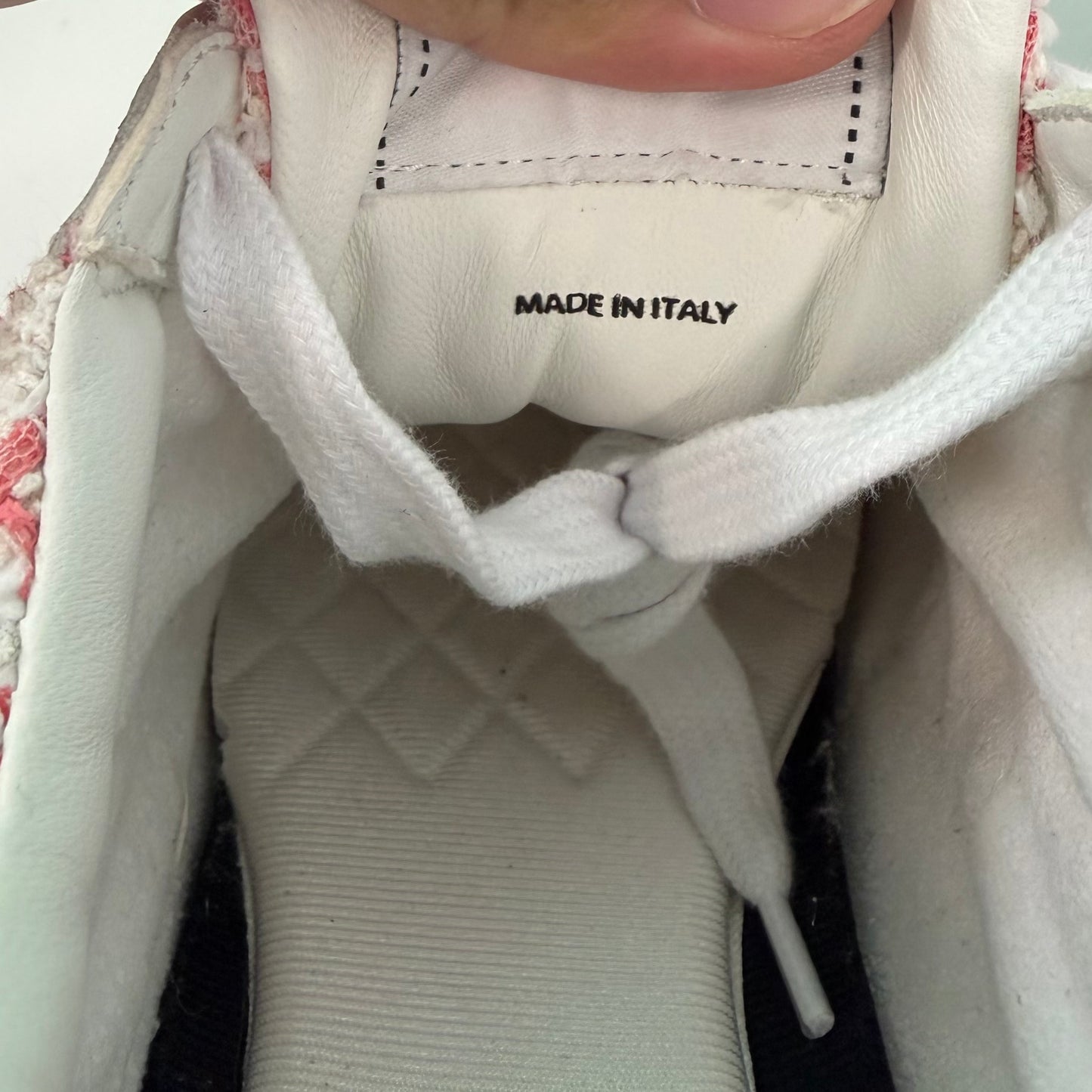 Chanel CC Logo Sneaker Ecru Pink Tweed (USED NO BOX)