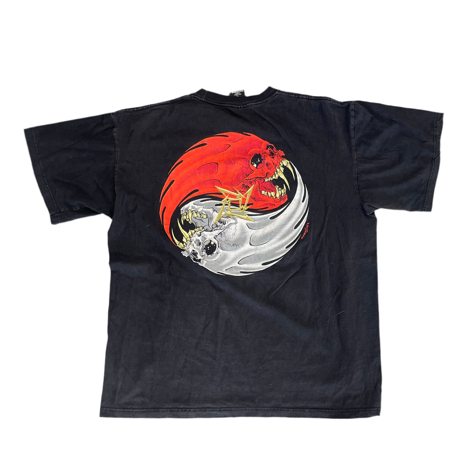Vintage Metallica Pushead Rebel Skull Yin/Yang Tee