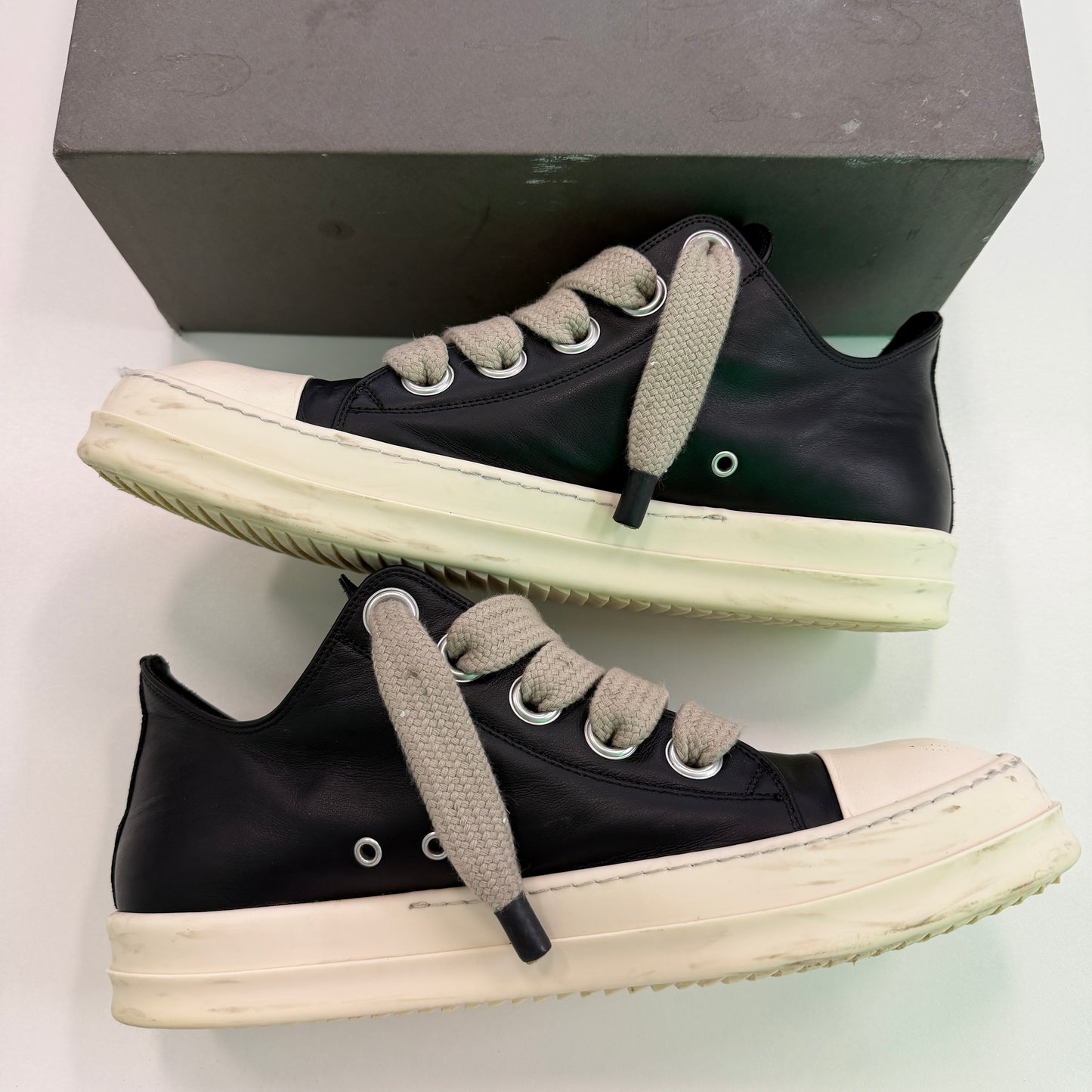 Rick Owens Porterville Jumbo Laced Ramone Low Black Pearl (Used)