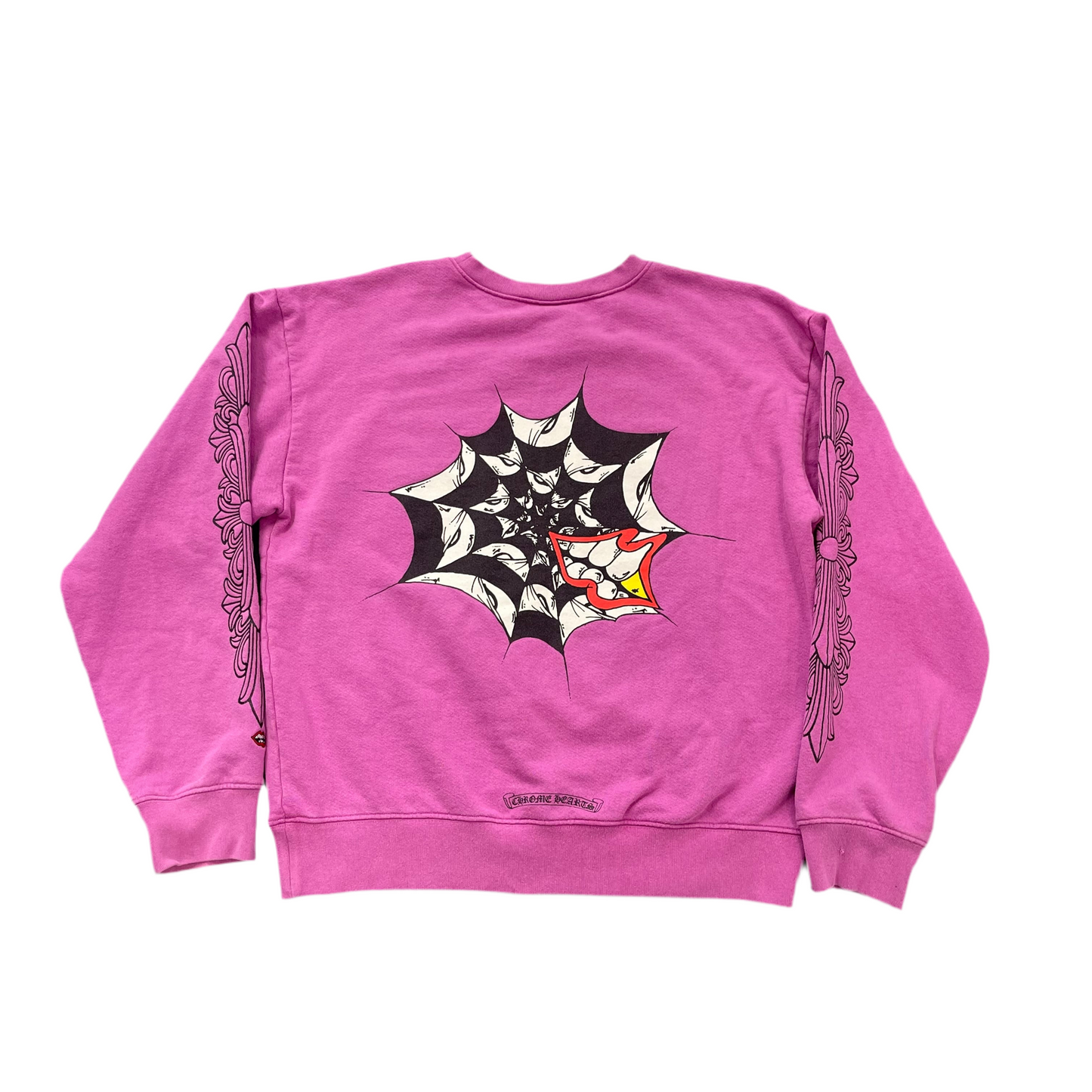 Chrome Hearts x Matty Boy Spider Web Crewneck Sweatshirt Purple