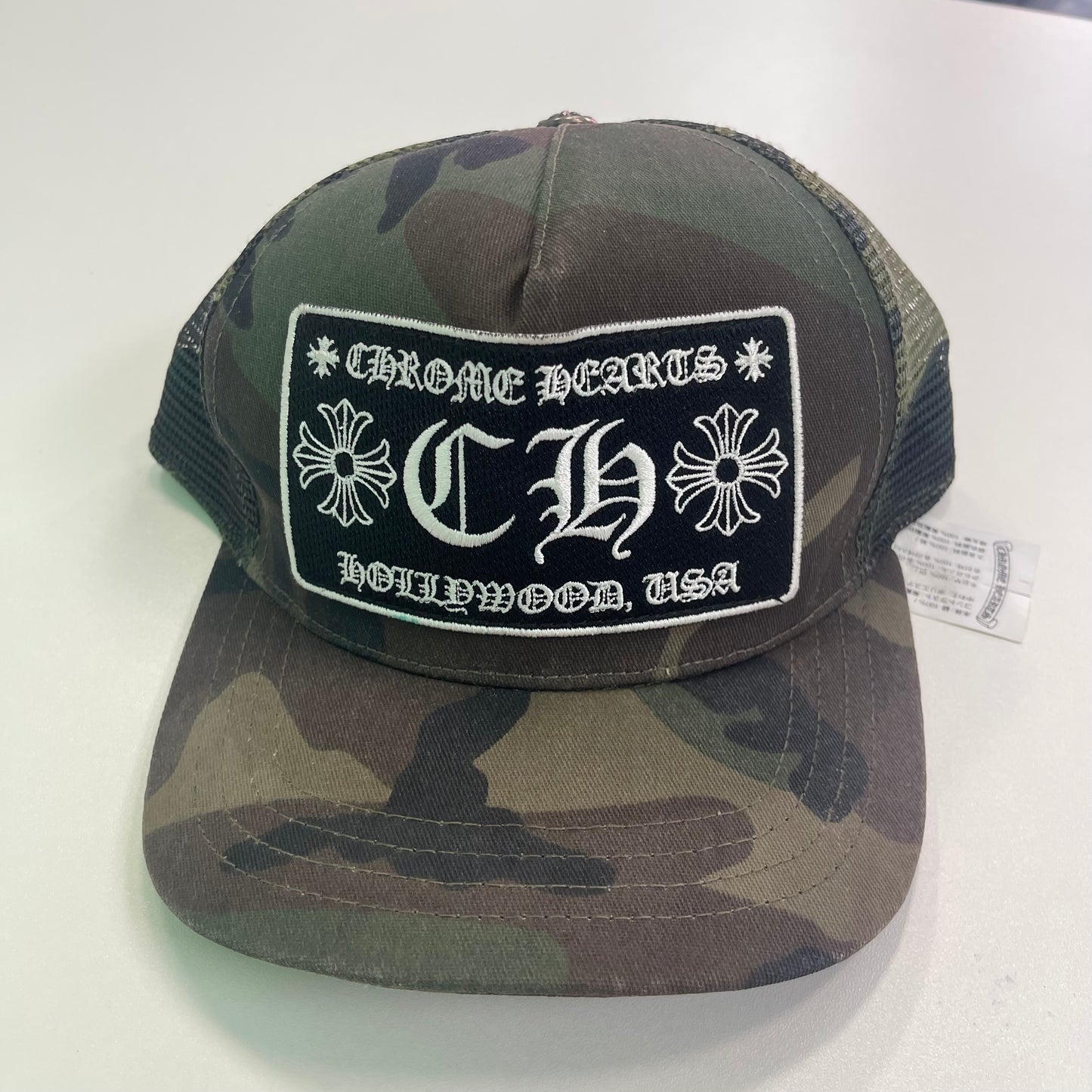 Chrome Hearts CH Hollywood Trucker Hat Camo