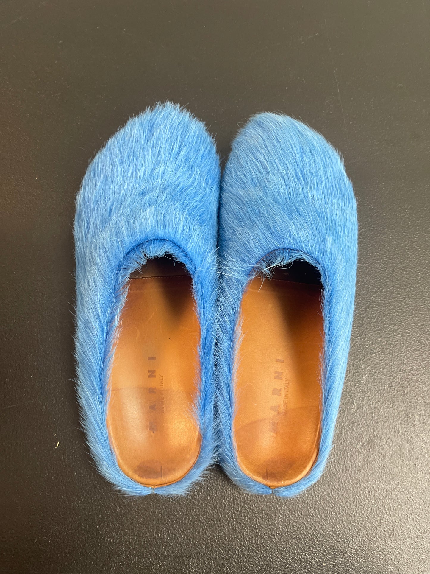 Marni Blue Fussbet Slip Ons (USED)