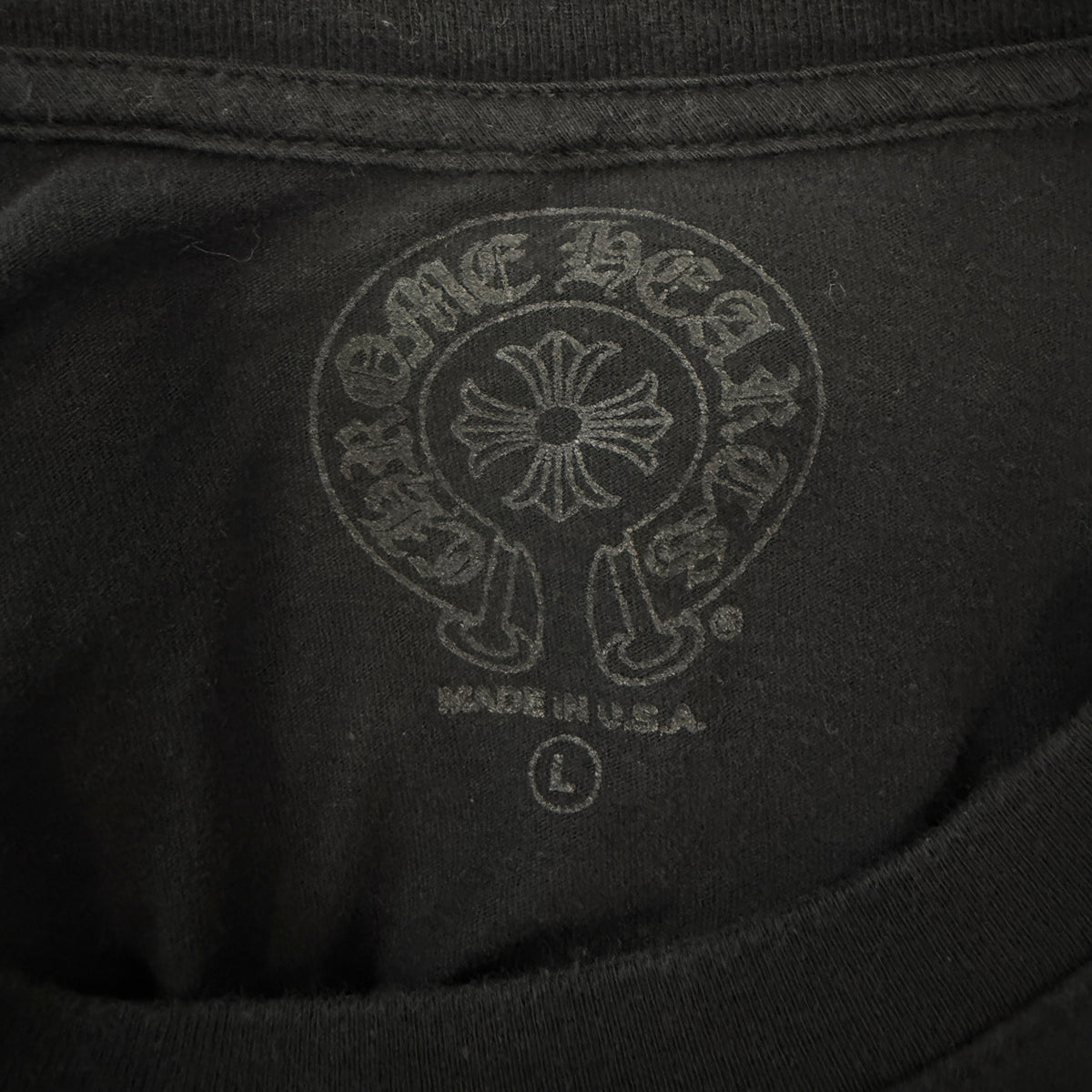 Chrome Hearts Miami Horseshoe Logo Floral Long Sleeve Tee Black