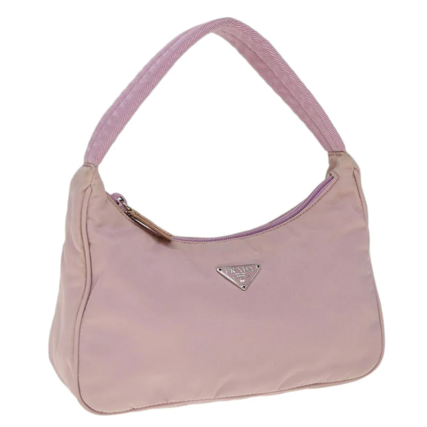 PRADA Hand Bag Nylon Pink