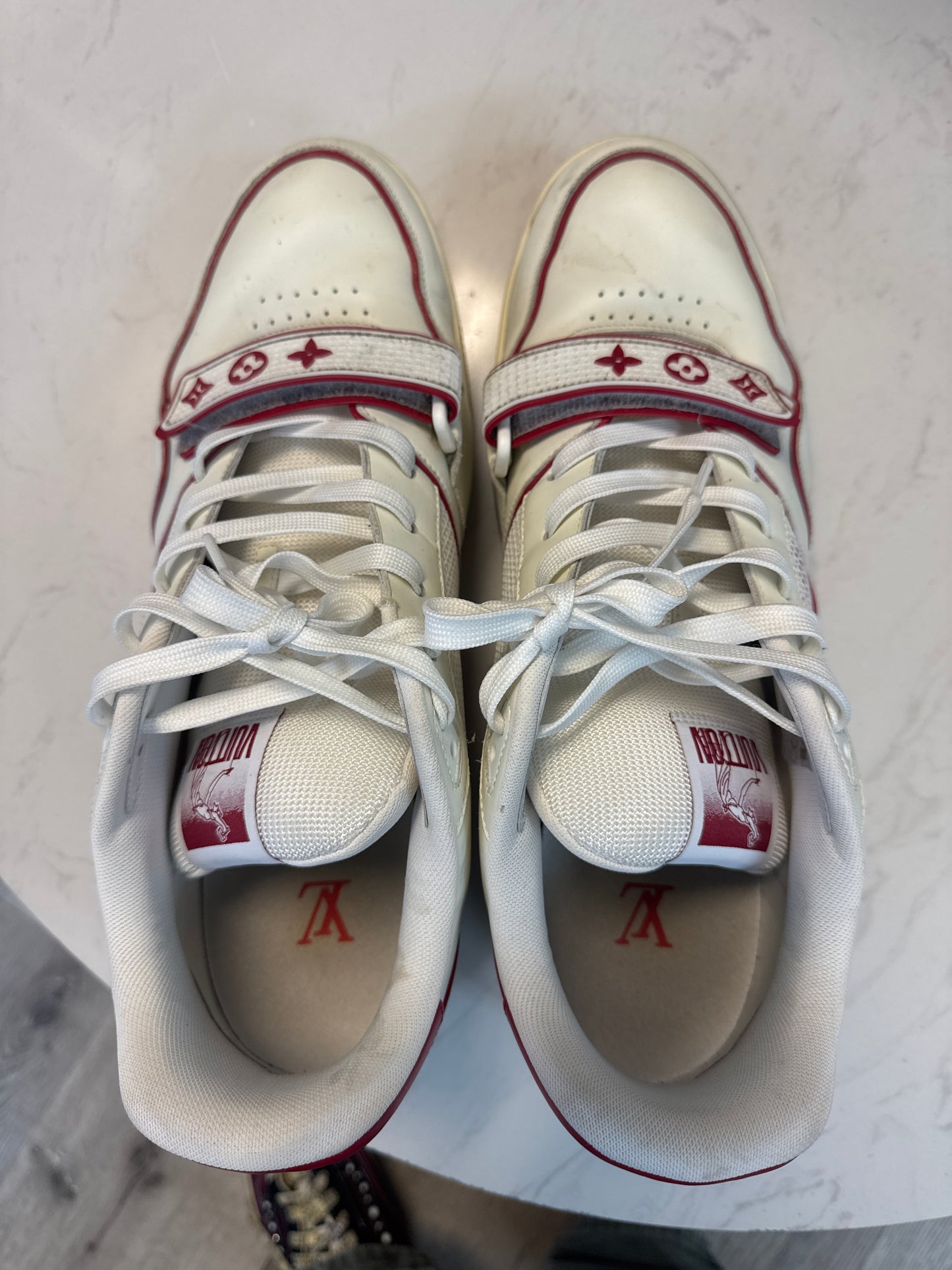 Louis Vuitton Trainer Red Mesh (USED NO BOX)