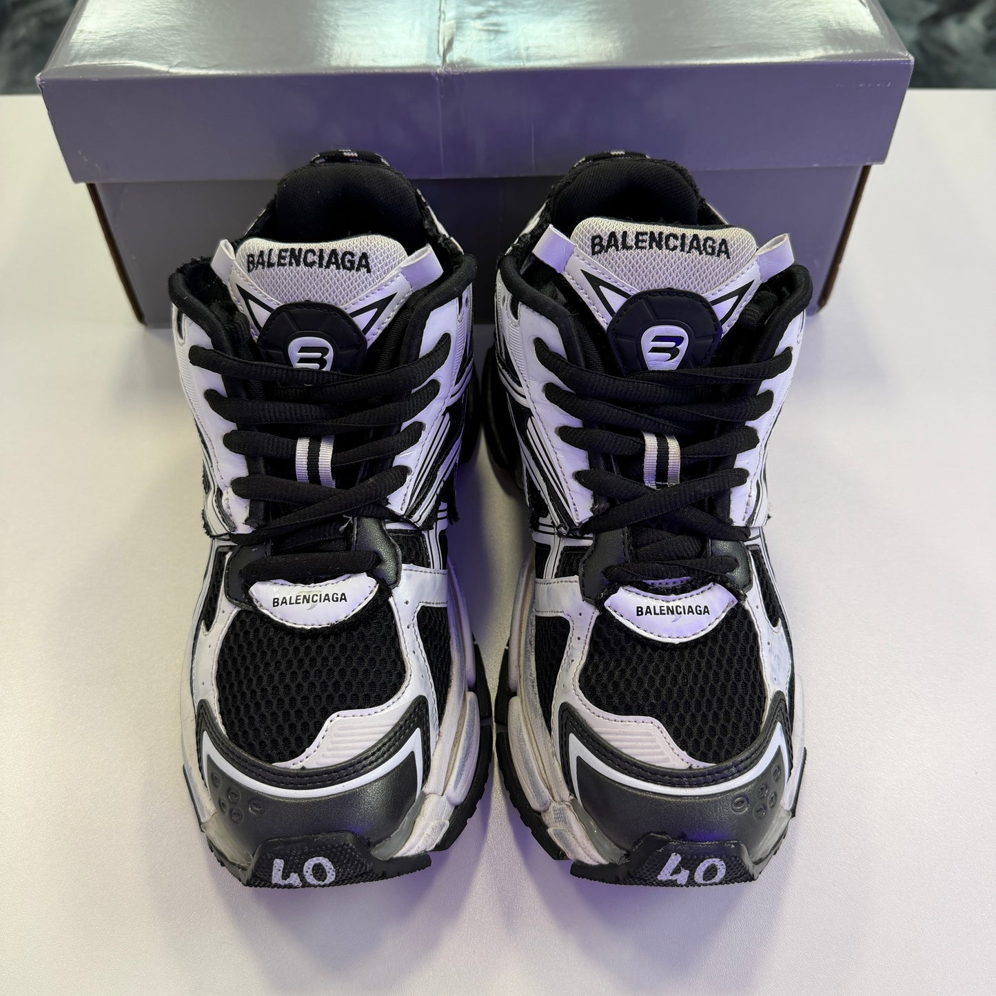 Balenciaga Runner Sneaker Black & White (Used)