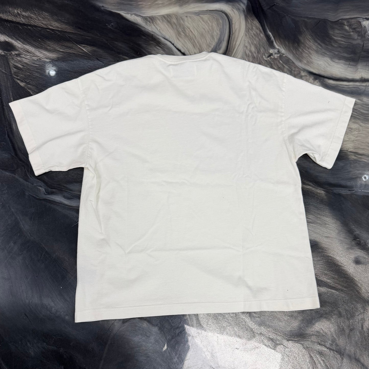 Satoshi Nakamoto Distort Logo Tee White