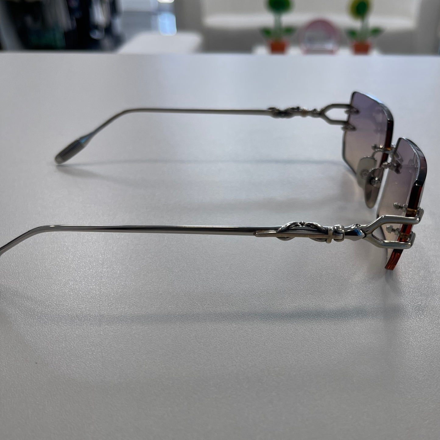 Chrome Hearts Lordie Square Silver Glasses
