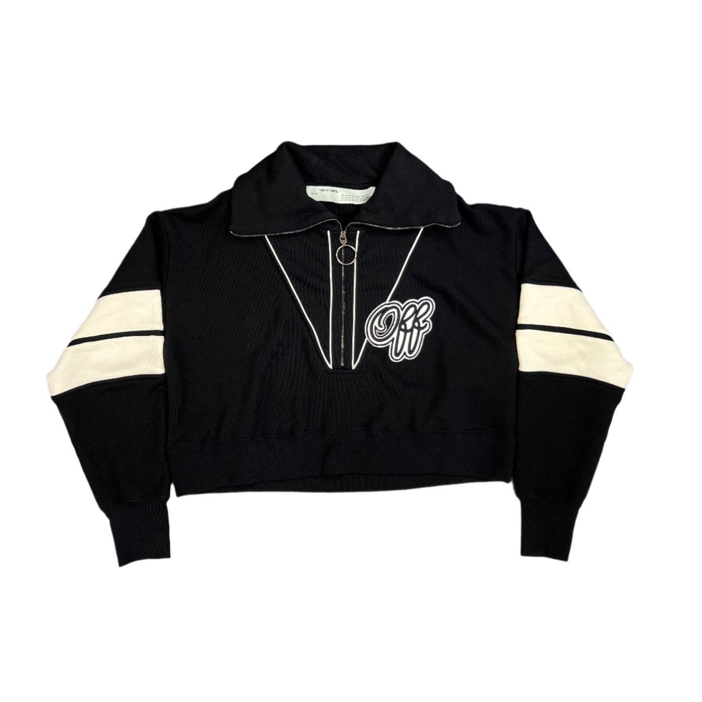 Off-white Main Label Crop Sweatshirt Black 2013 women’s
