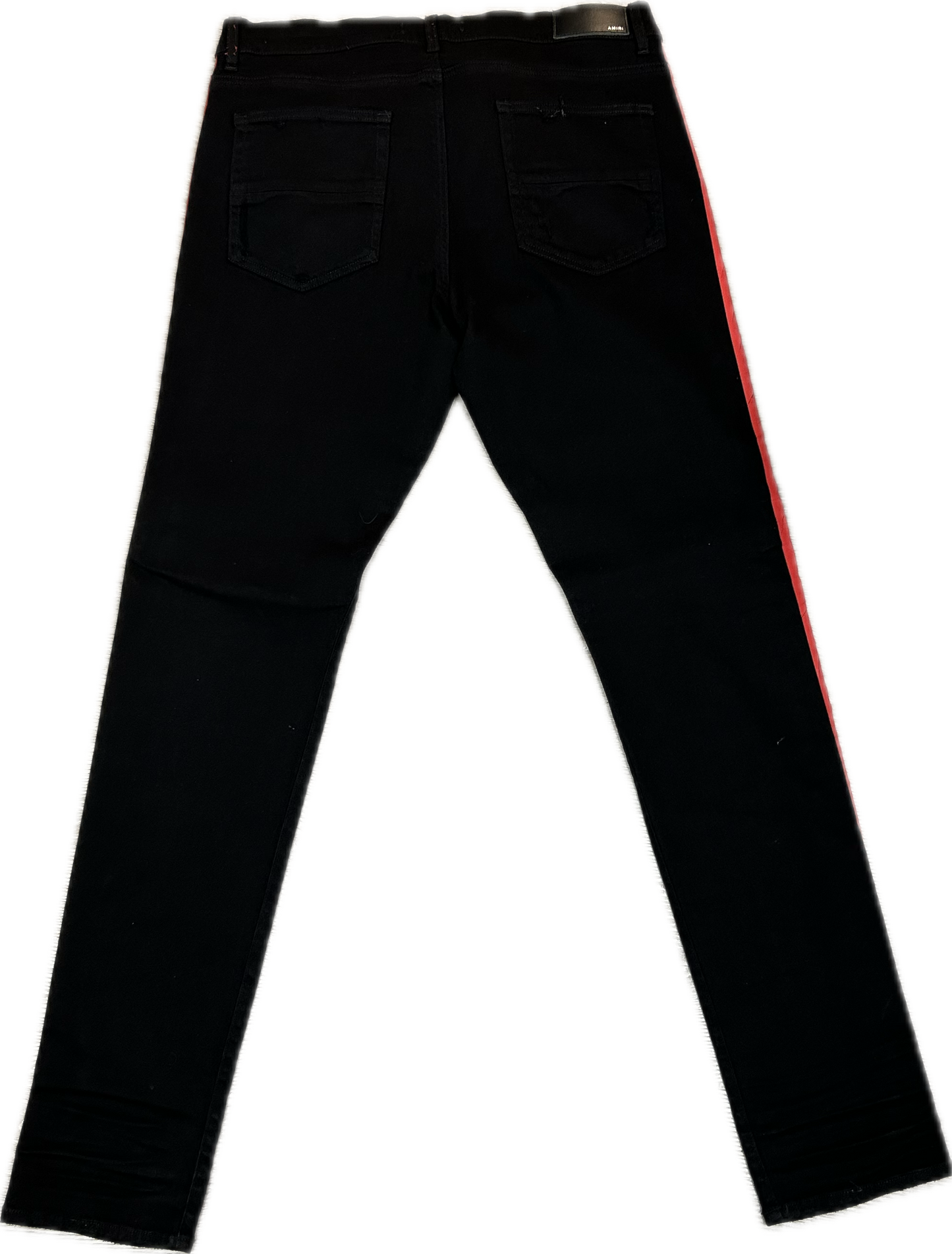 Amiri Red/Black Striped Jeans