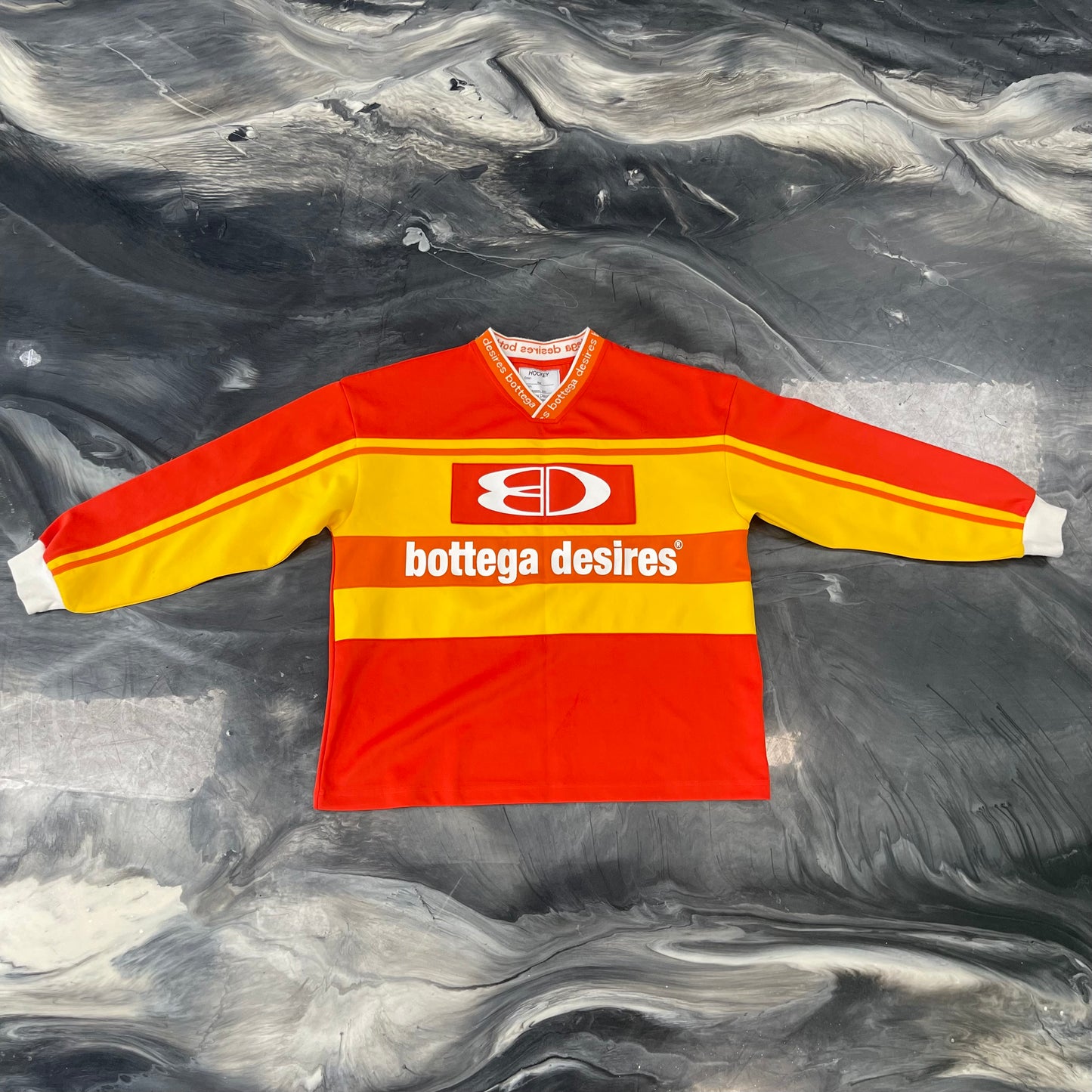 Bottega Desires Hockey
Jersey Red Orange