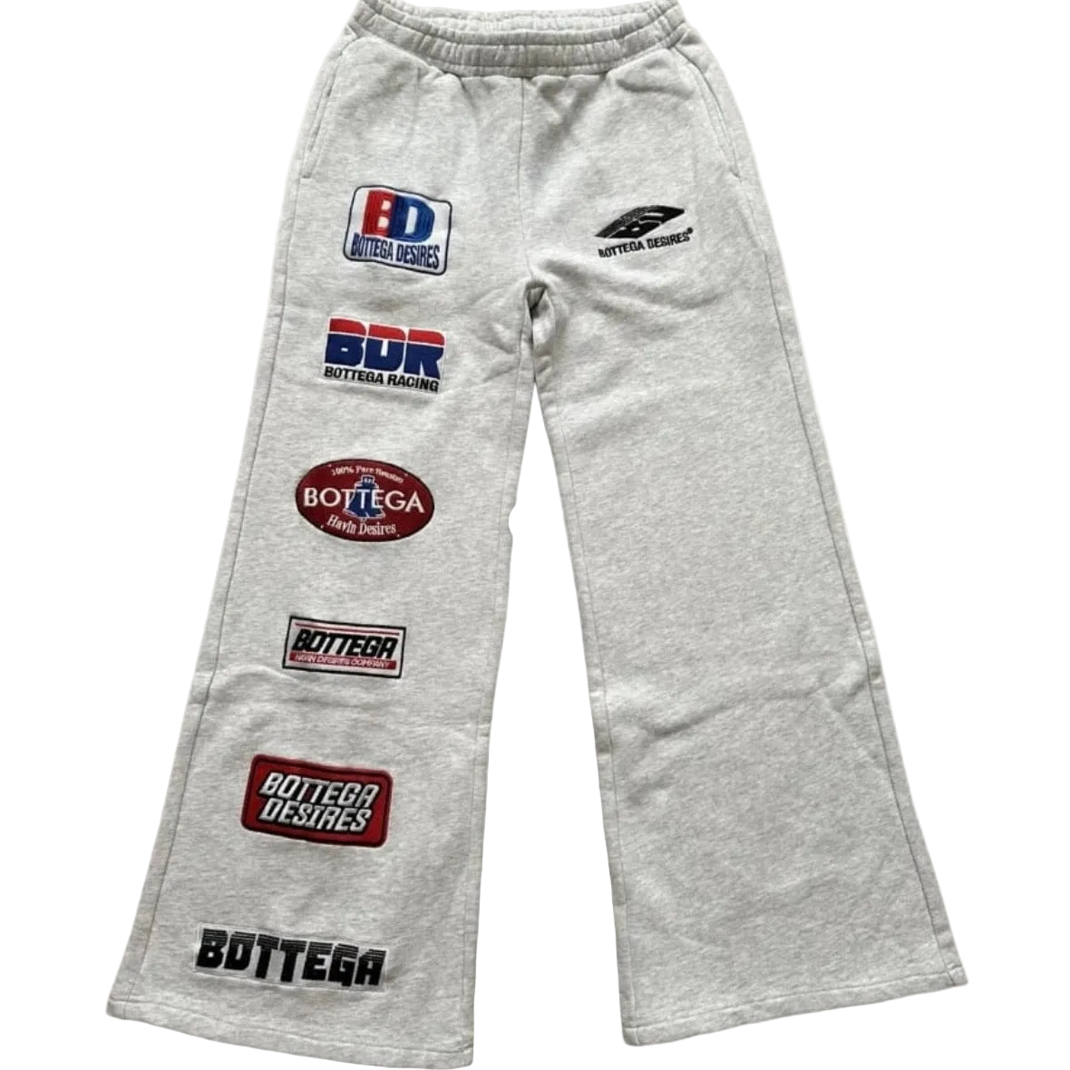 Bottega Desires 'Patches' Grey Sweatpants