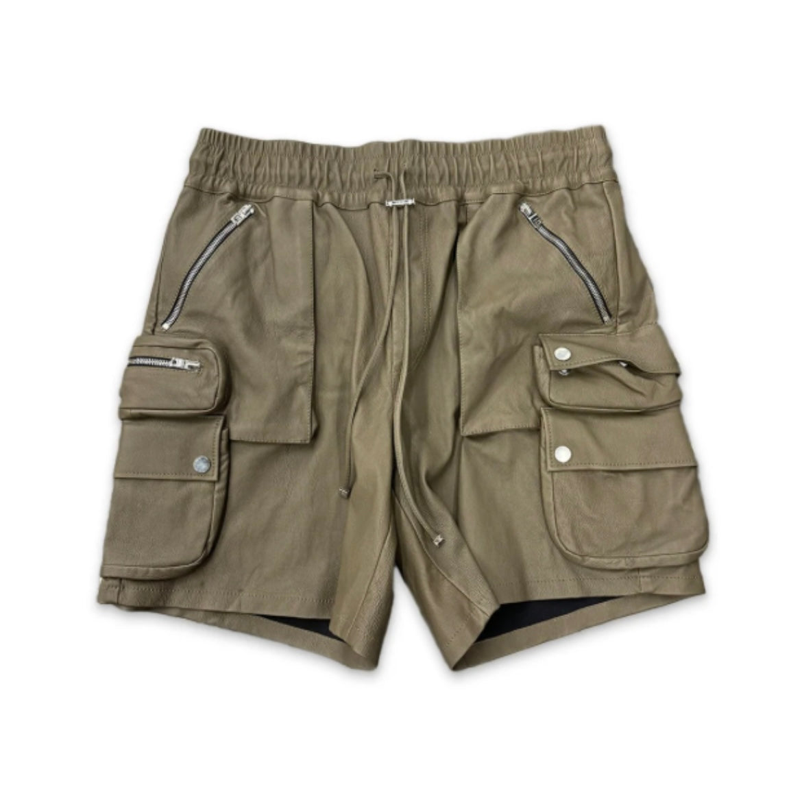 Amiri Cargo Leather Shorts Army
Green