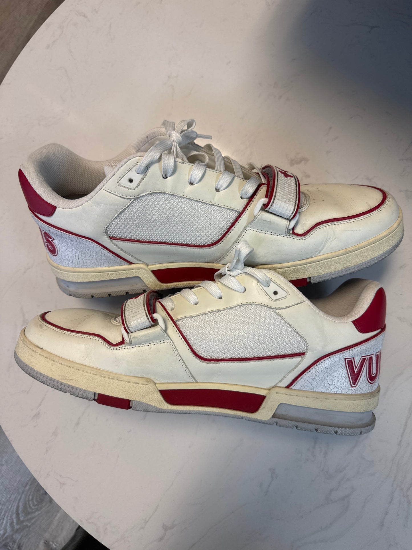 Louis Vuitton Trainer Red Mesh (USED NO BOX)