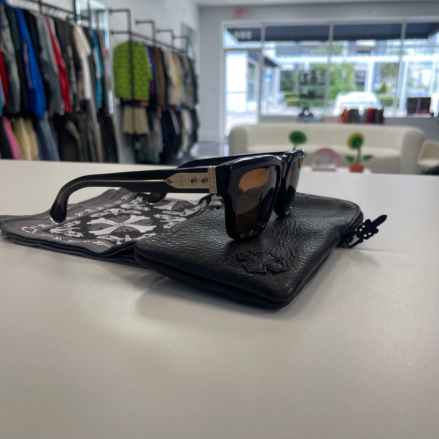 Chrome Hearts Midixathrill I Black & Gold Glasses