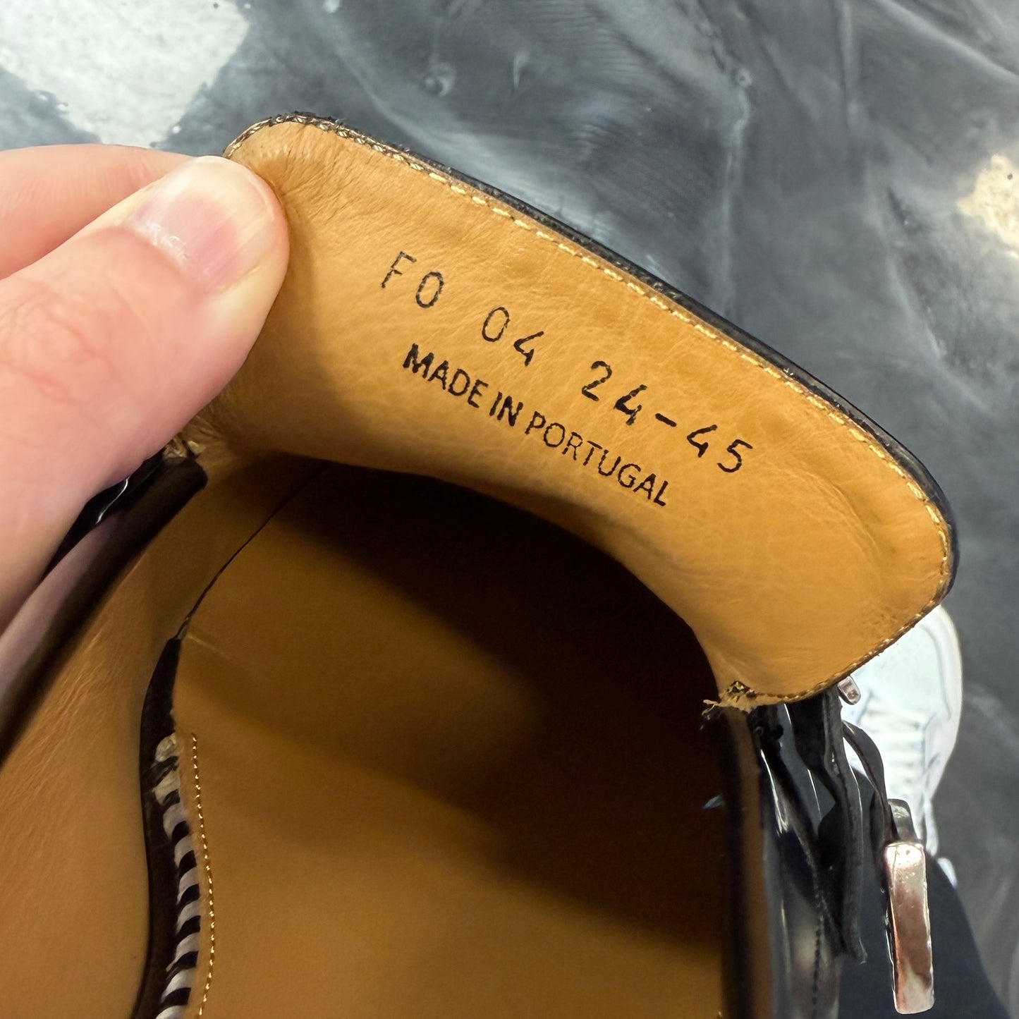 TOGA VIRILIS Black Metal Loafers (Used)(No Box)