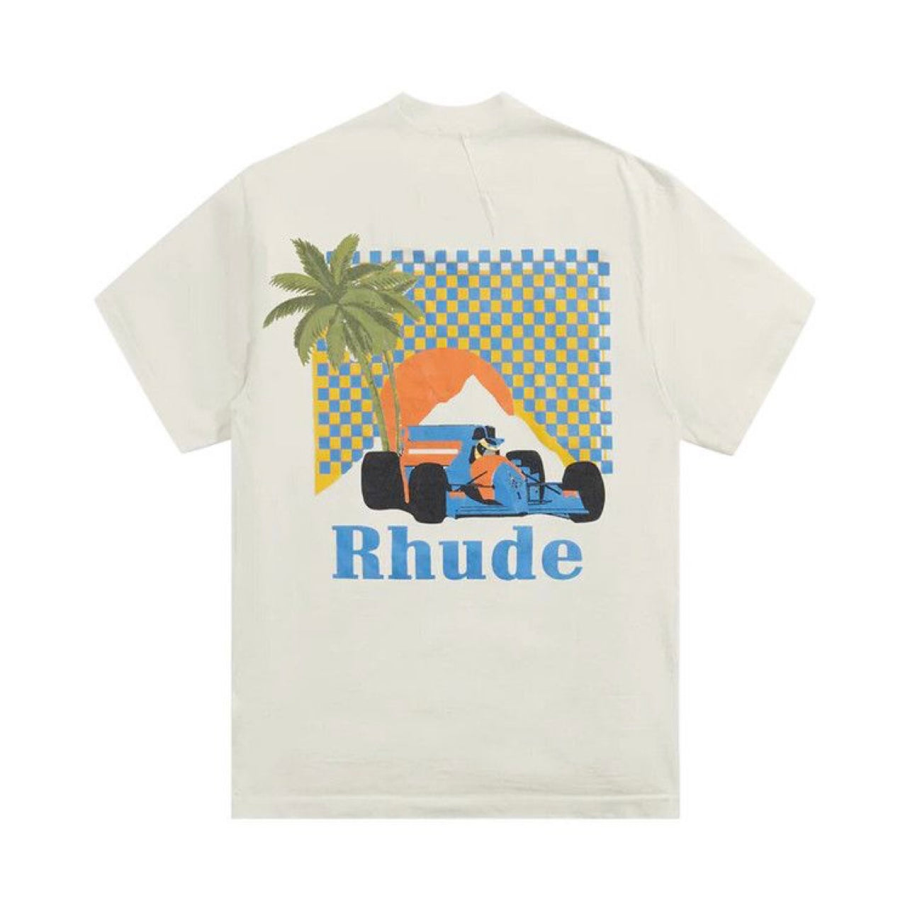 Rhude Moonlight Tropics Race Tee Vintage White