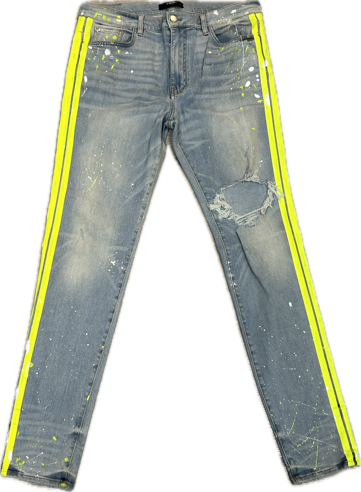 Amiri Blue/Neon Stripe Jeans