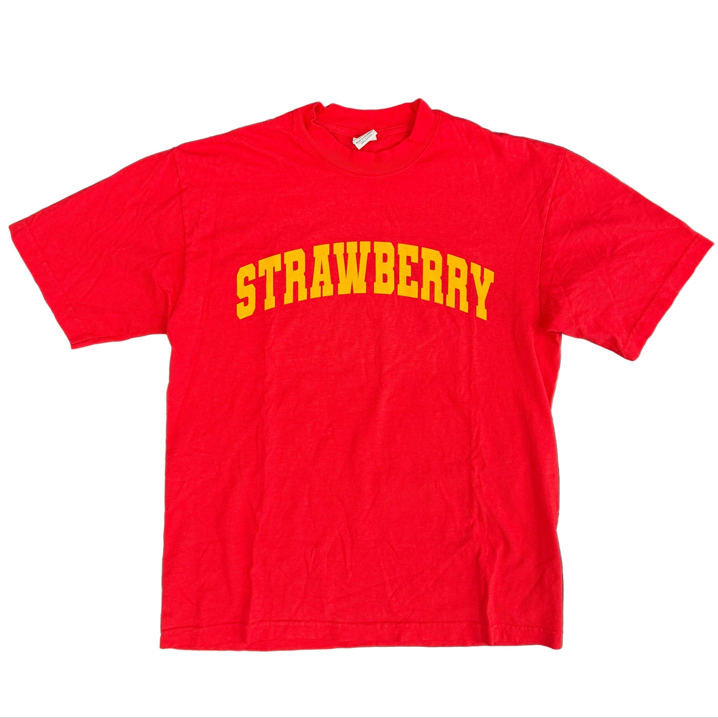 Strawberry Brand Red & Yellow Logo Tee