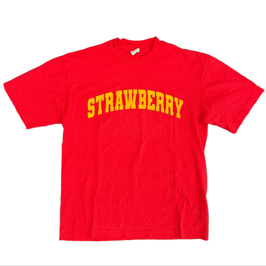 Strawberry Brand Red & Yellow Logo Tee