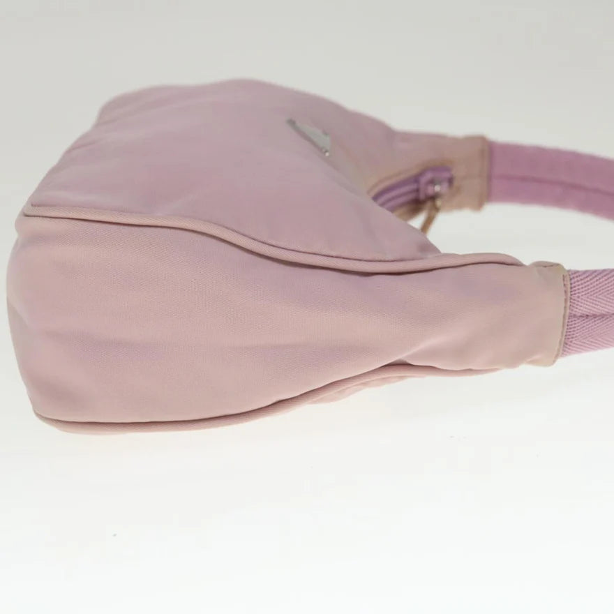 PRADA Hand Bag Nylon Pink