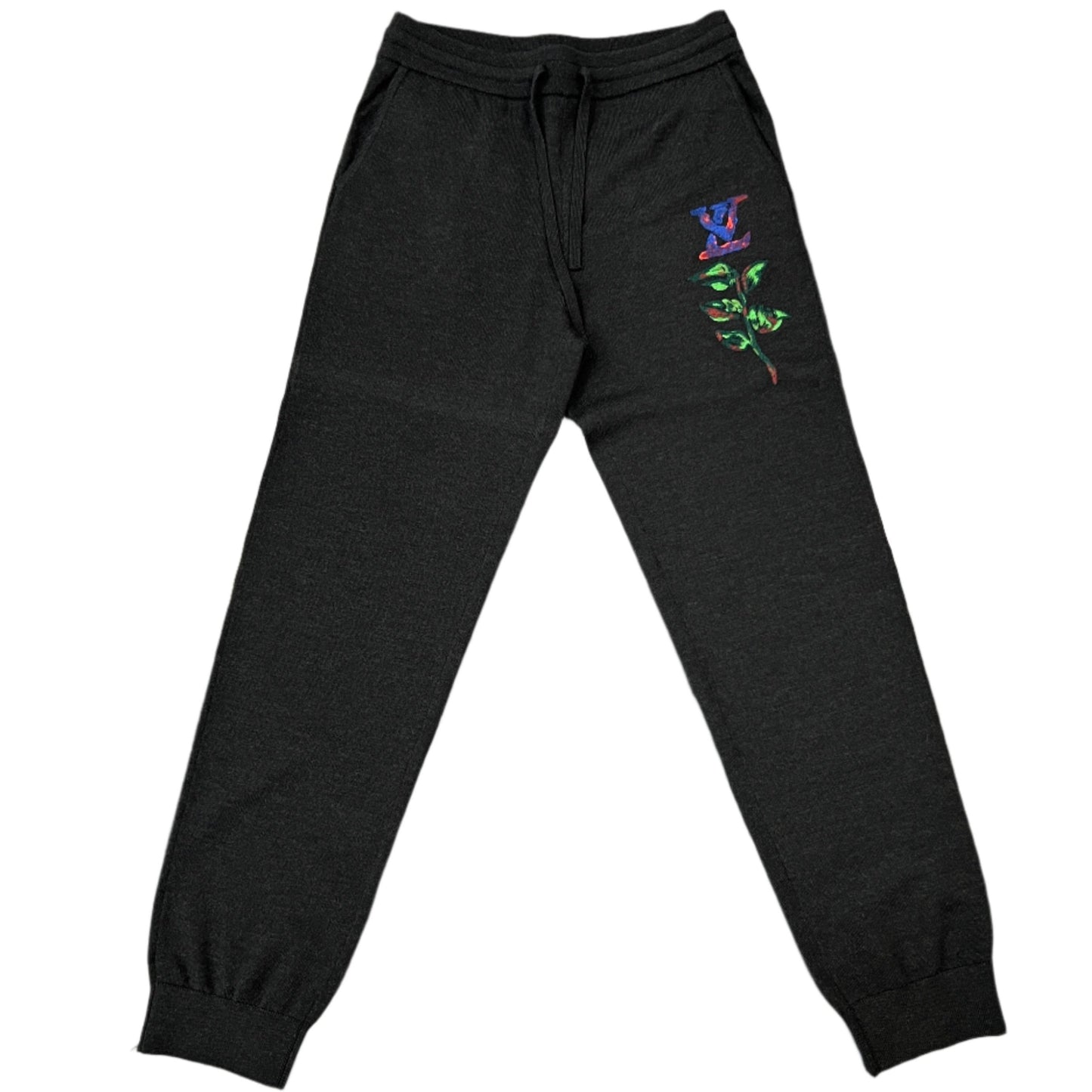 Louis Vuitton Floral Knit Wool Sweatpants
