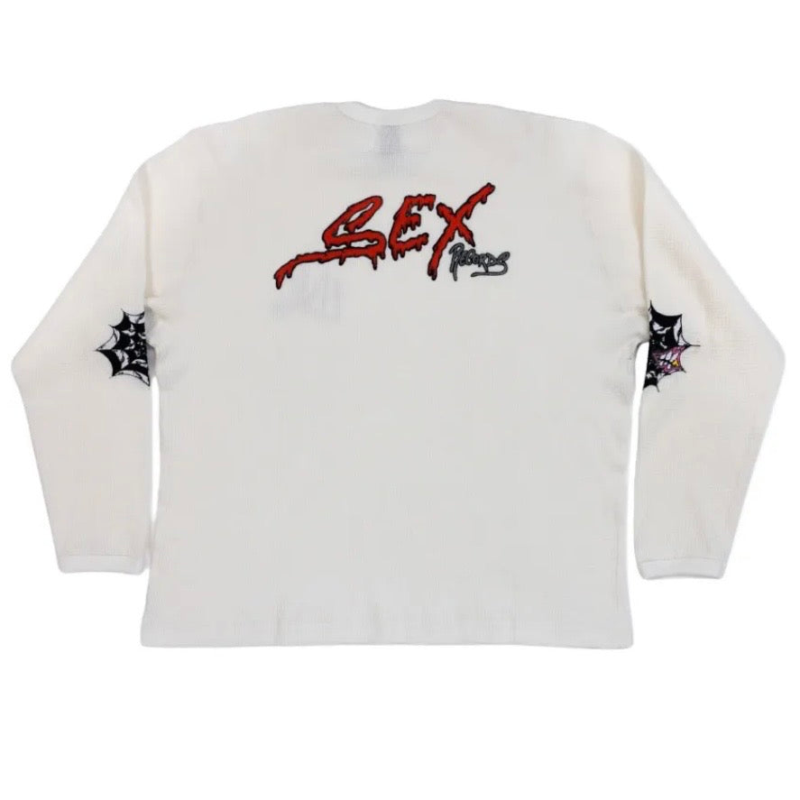 Matty Boy Anti Promo Sex Records Waffle Thermal Long-Sleeve Shirt