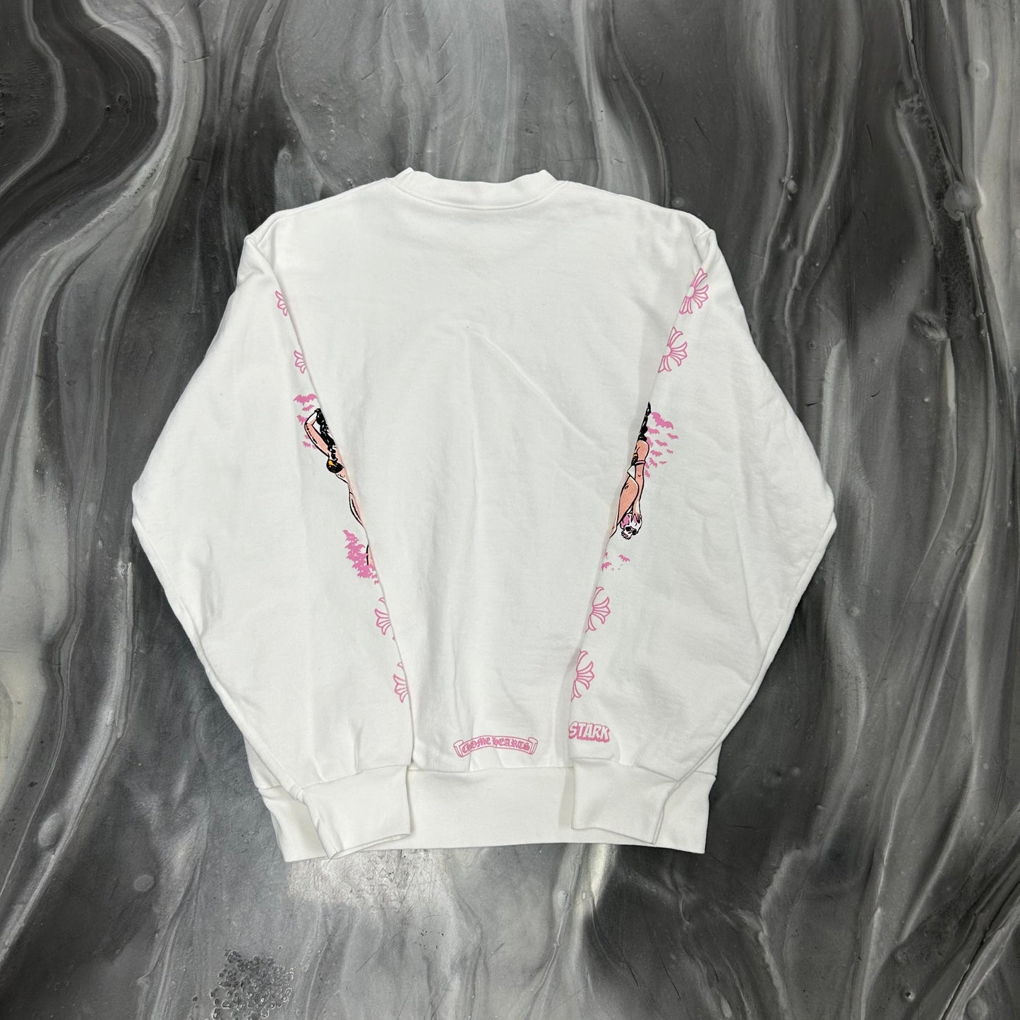 Chrome Hearts x Deadly Doll Crewneck White/Pink