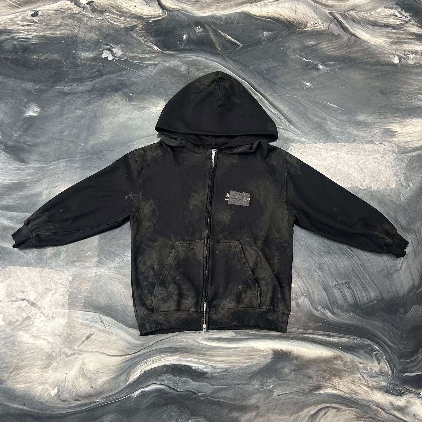 Balenciaga Gaffer Hoodie Mud Wash Zip Up