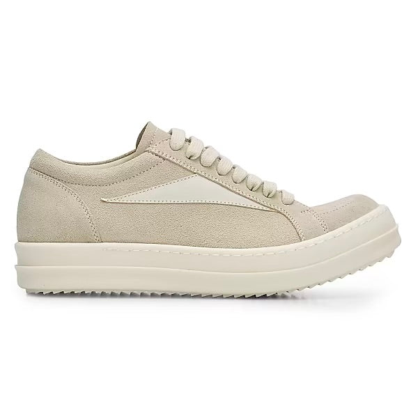 Rick Owens Scarpe Pelle Vintage Lows Pearl Dirty Milk