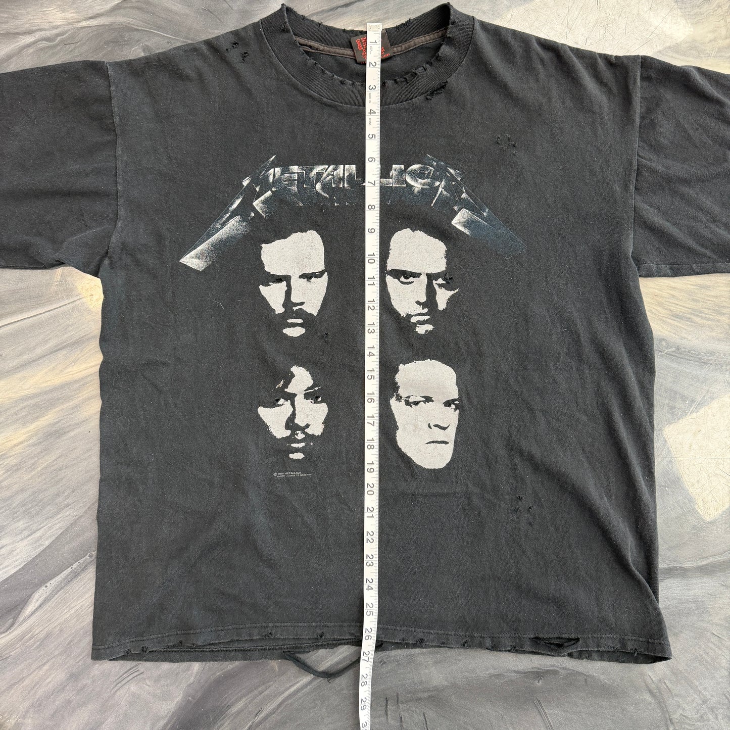 Vintage Metallica 1991 Faces Tour Tee Faded
