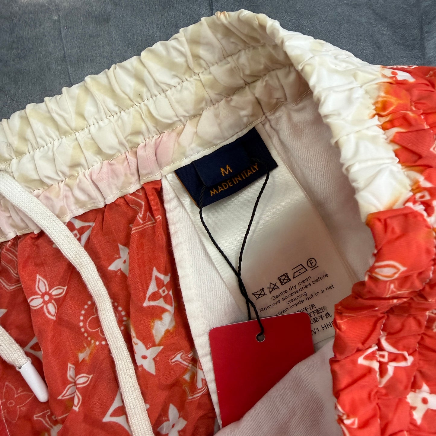 Louis Vuitton Monogram Bandana Nylon Shorts Orange/White