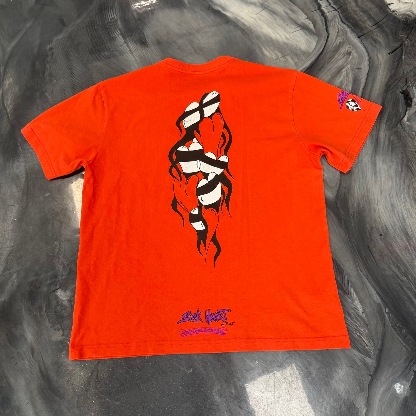 Chrome Hearts Matty Boy Spark Sick Sadistic Lipstick Heart Tee