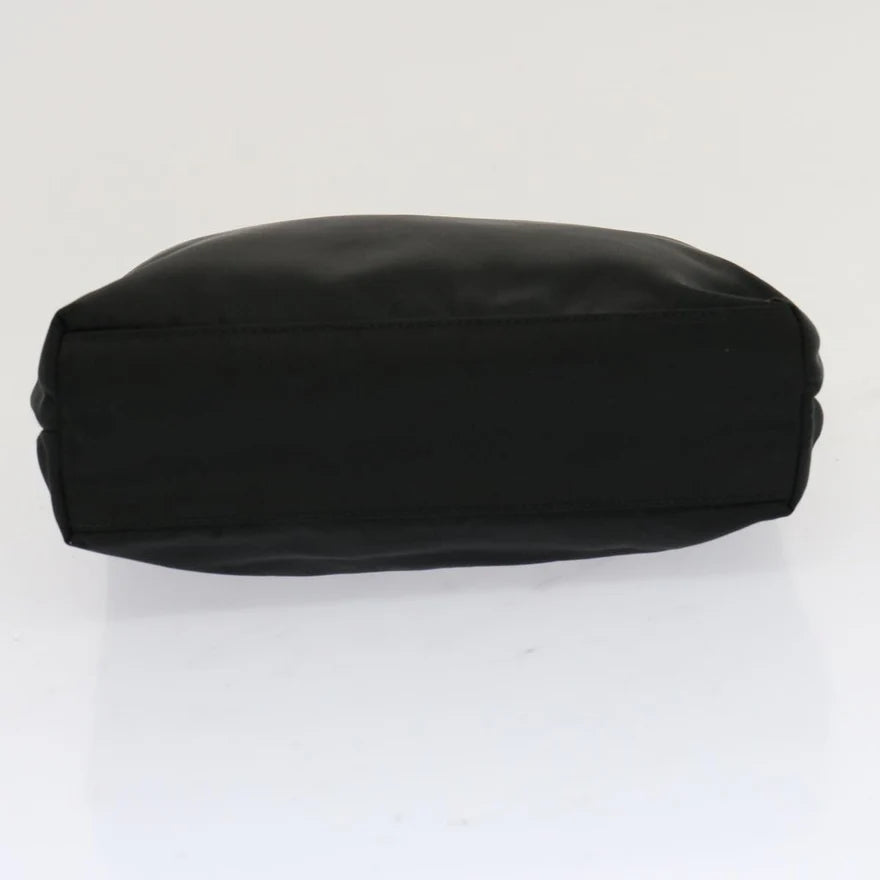 PRADA Hand Bag Nylon Black With Buckle Straps