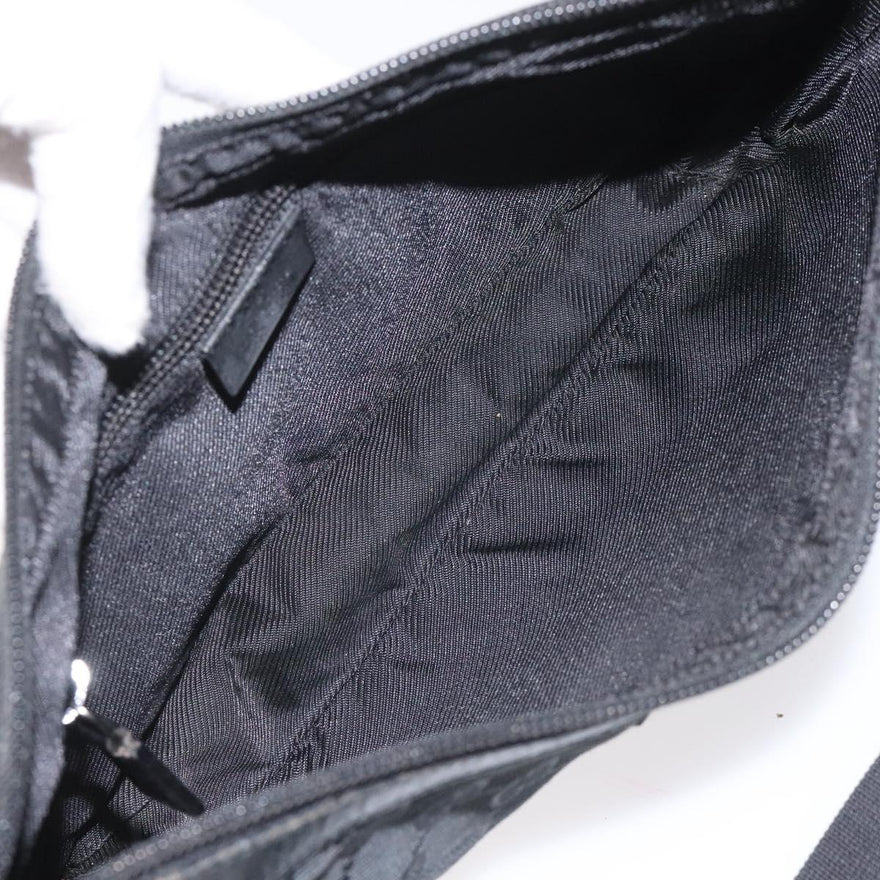 GUCCI GG Canvas Shoulder Bag Black