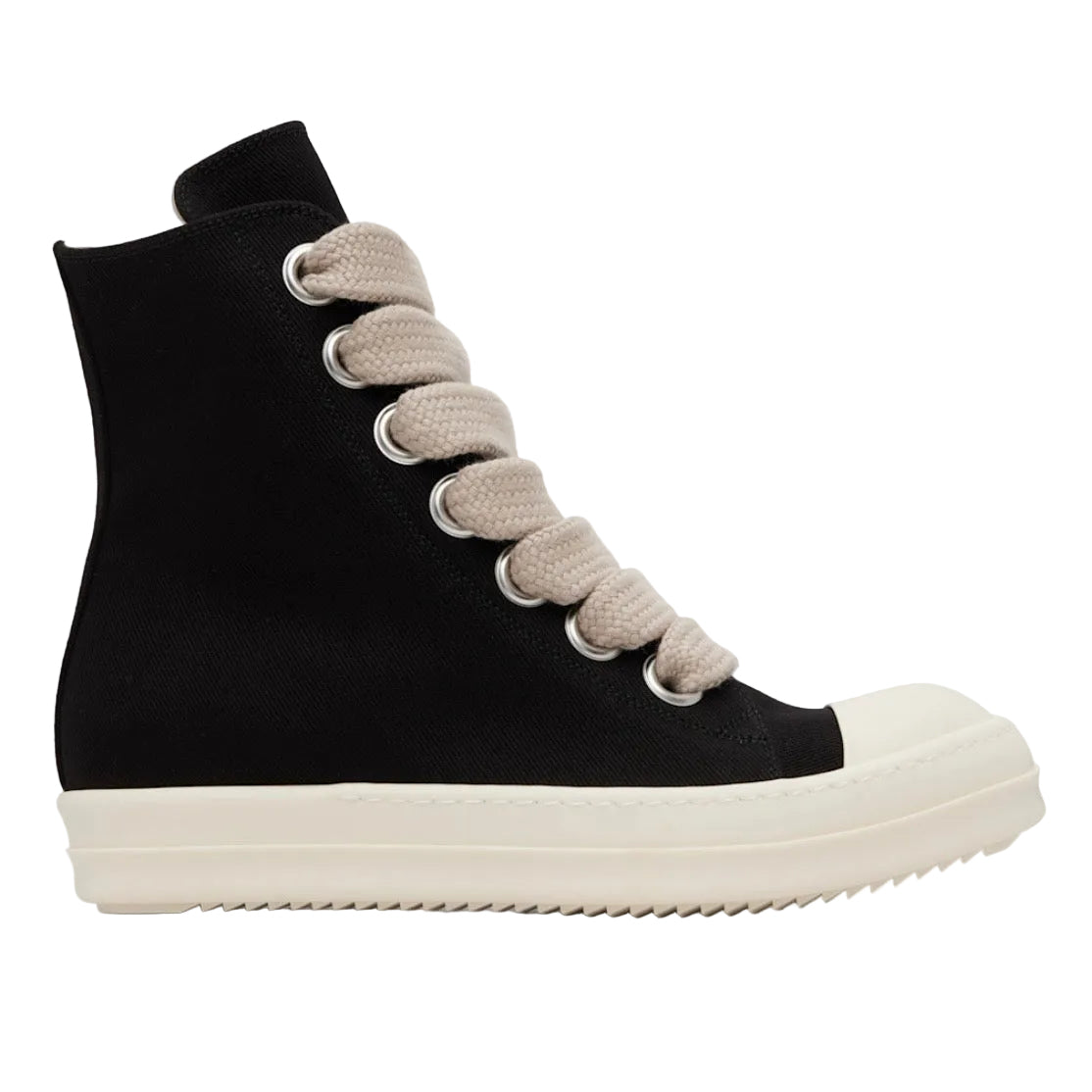 Rick Owens DRKSHDW Canvas Jumbo Lace High Black/Milk