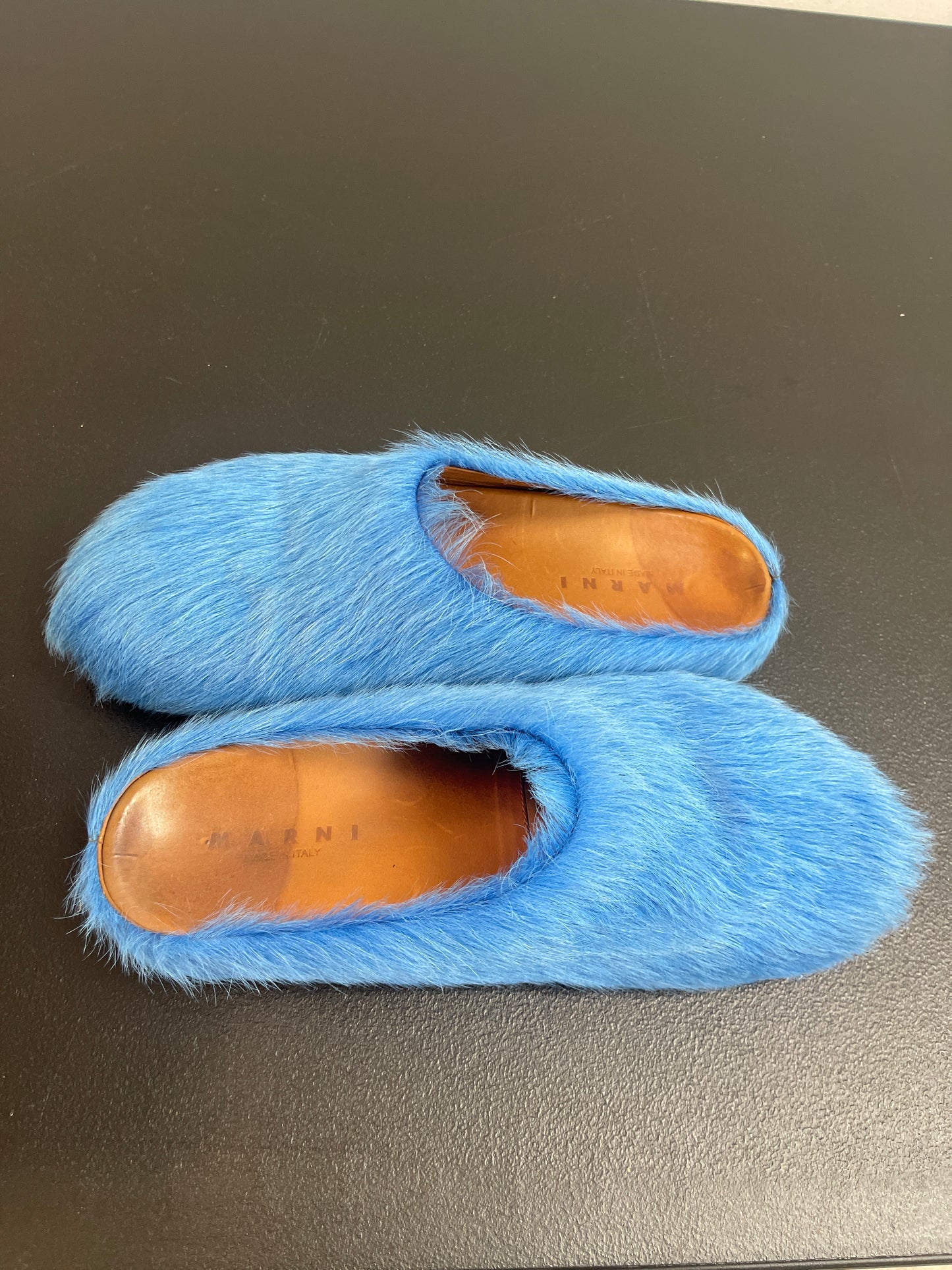 Marni Blue Fussbet Slip Ons (USED)