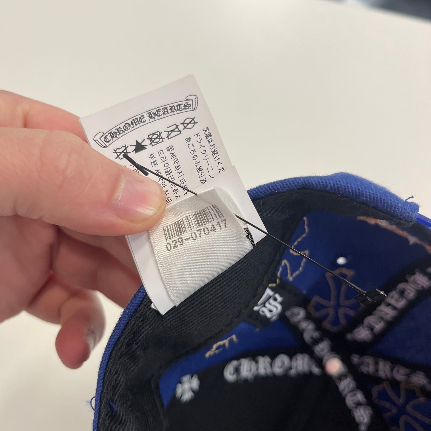 Chrome Hearts Blue/Yellow Cross Patch Baseball Hat