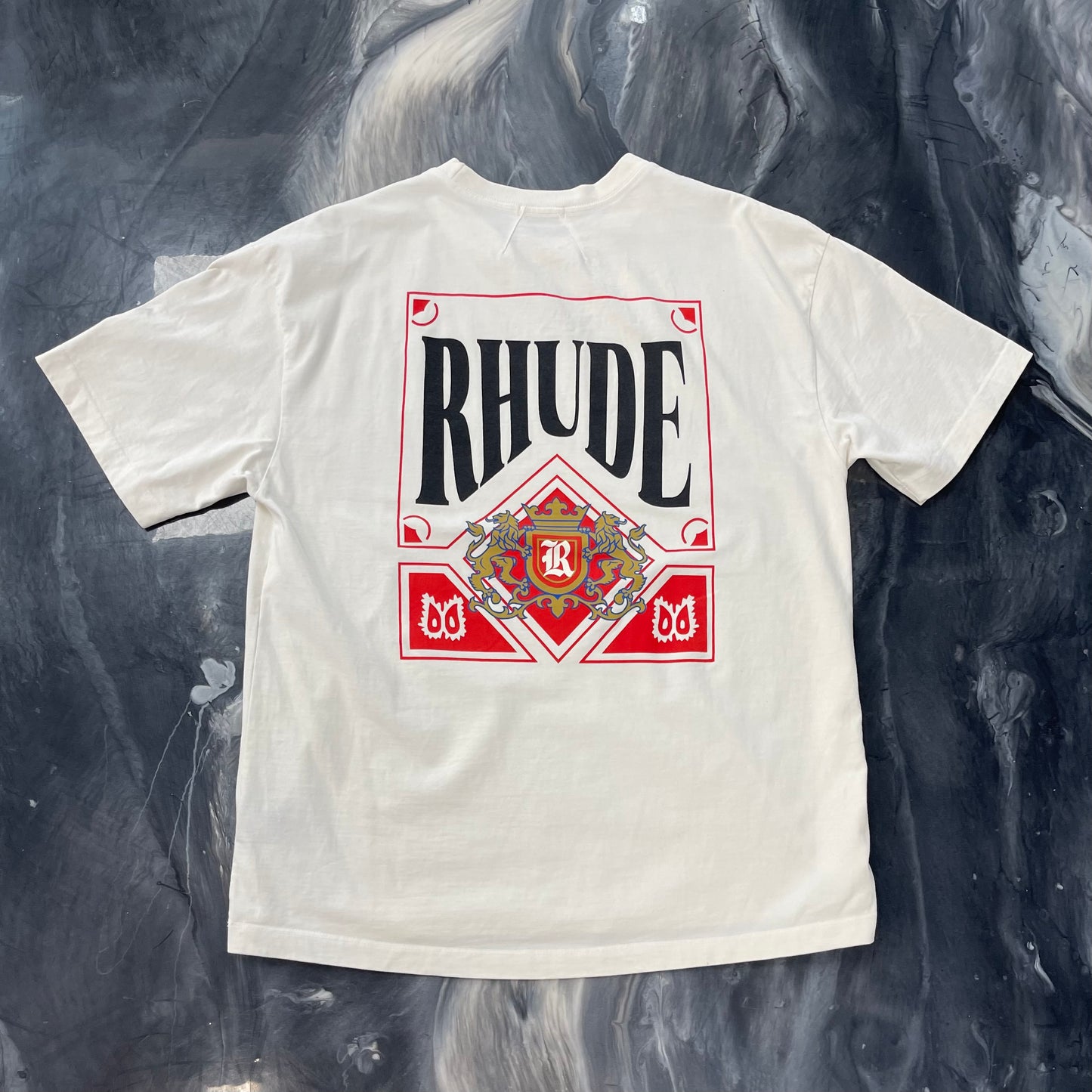Rhude Card Tee Vintage White