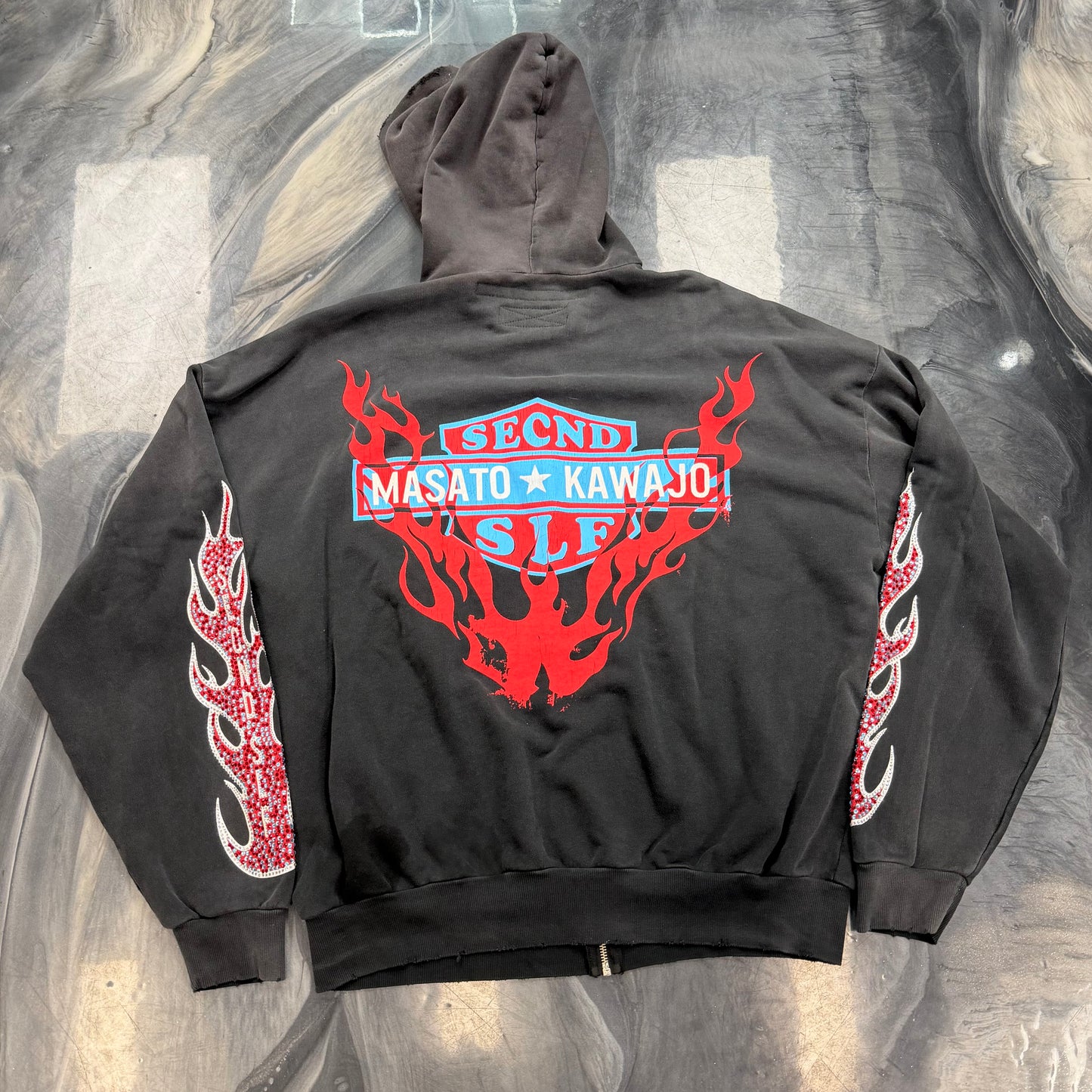Secnd slf x Masato Masato Kawajo Firestorm Vintage Hoodie