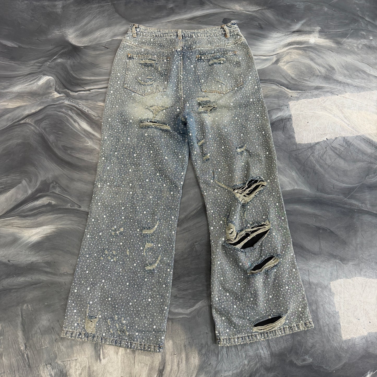 Vale Forever Rhinestone Blue Denim Jeans