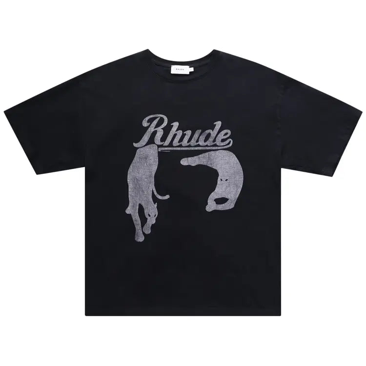 Rhude Black Cat Vintage Washed Tee