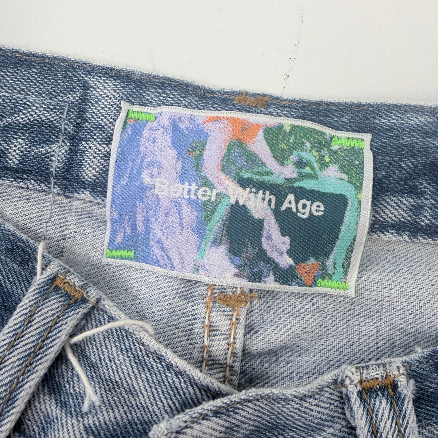 Better with age blue people denim