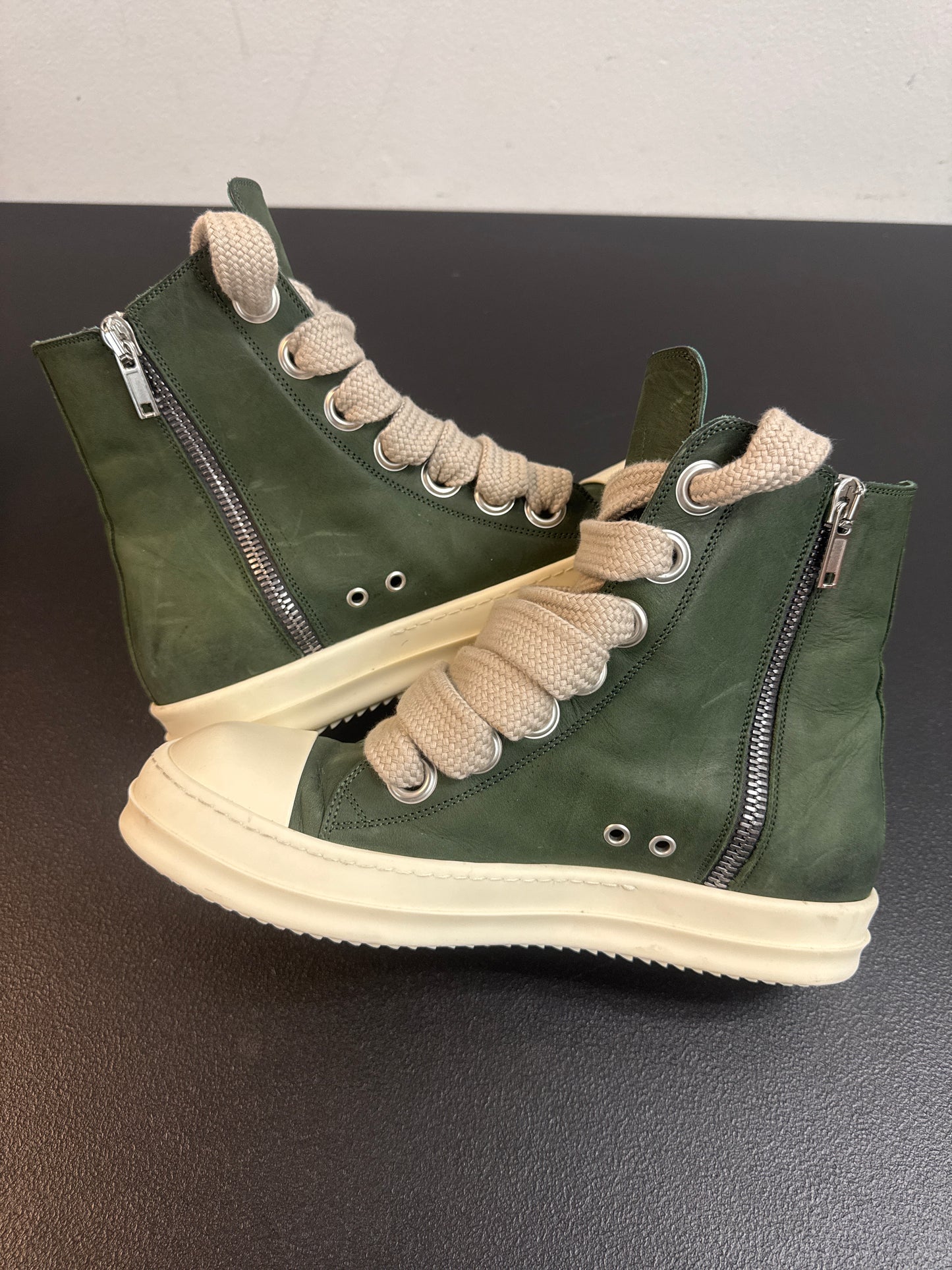 Rick Owen Jumbo Lace Ramone High Green (USED)