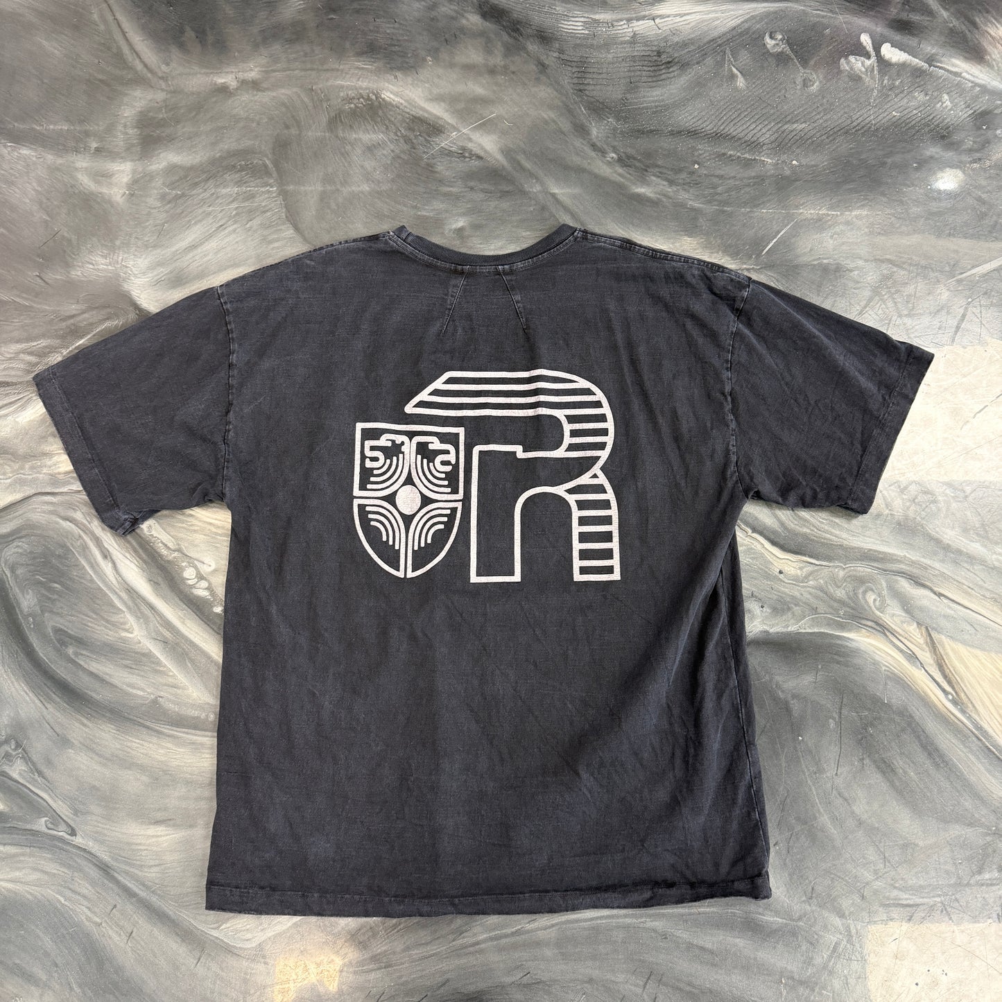Rhude Banque De Rhude Vintage Washed Black Tee