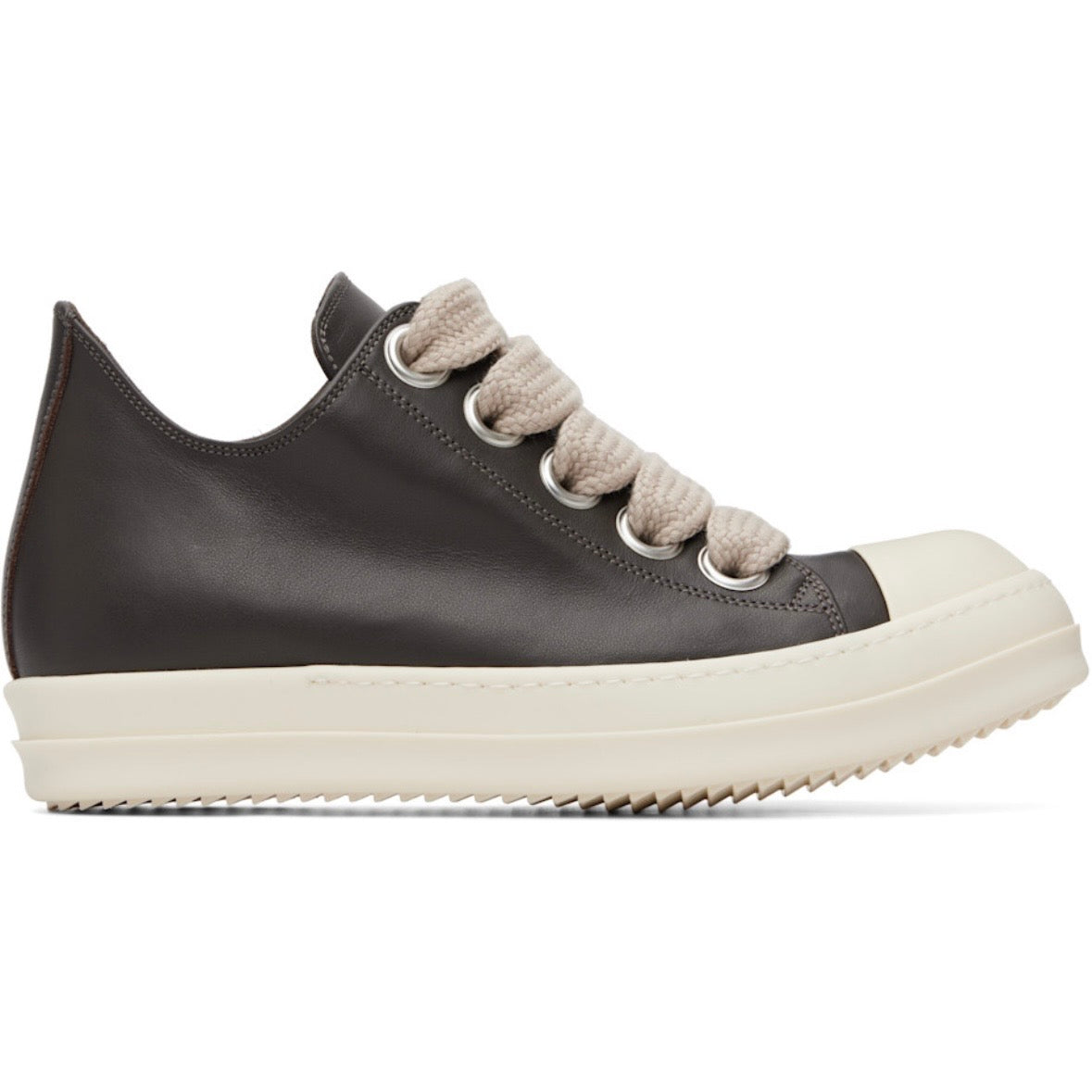 Rick Owens Leather Jumbo Lace Low Dark Dust/Milk