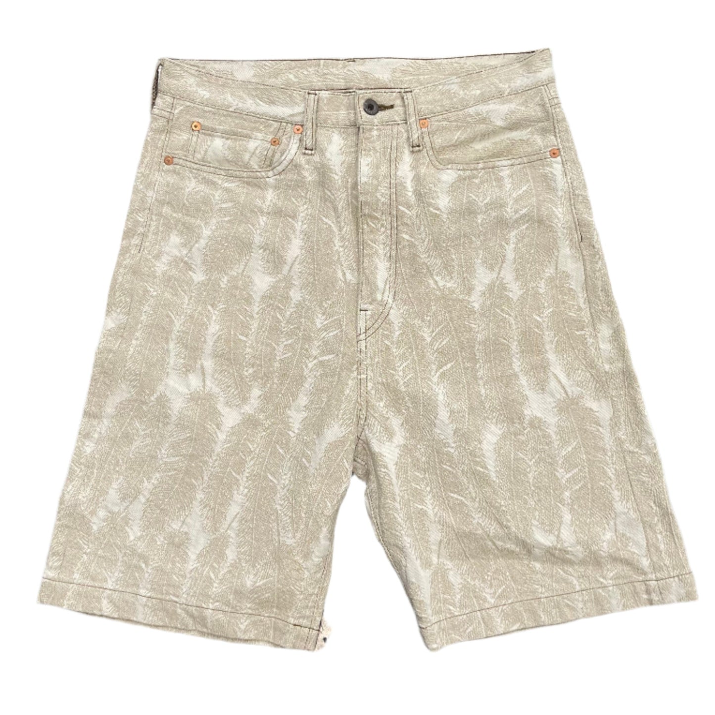 Kapital Tan Feather Jean Shorts
